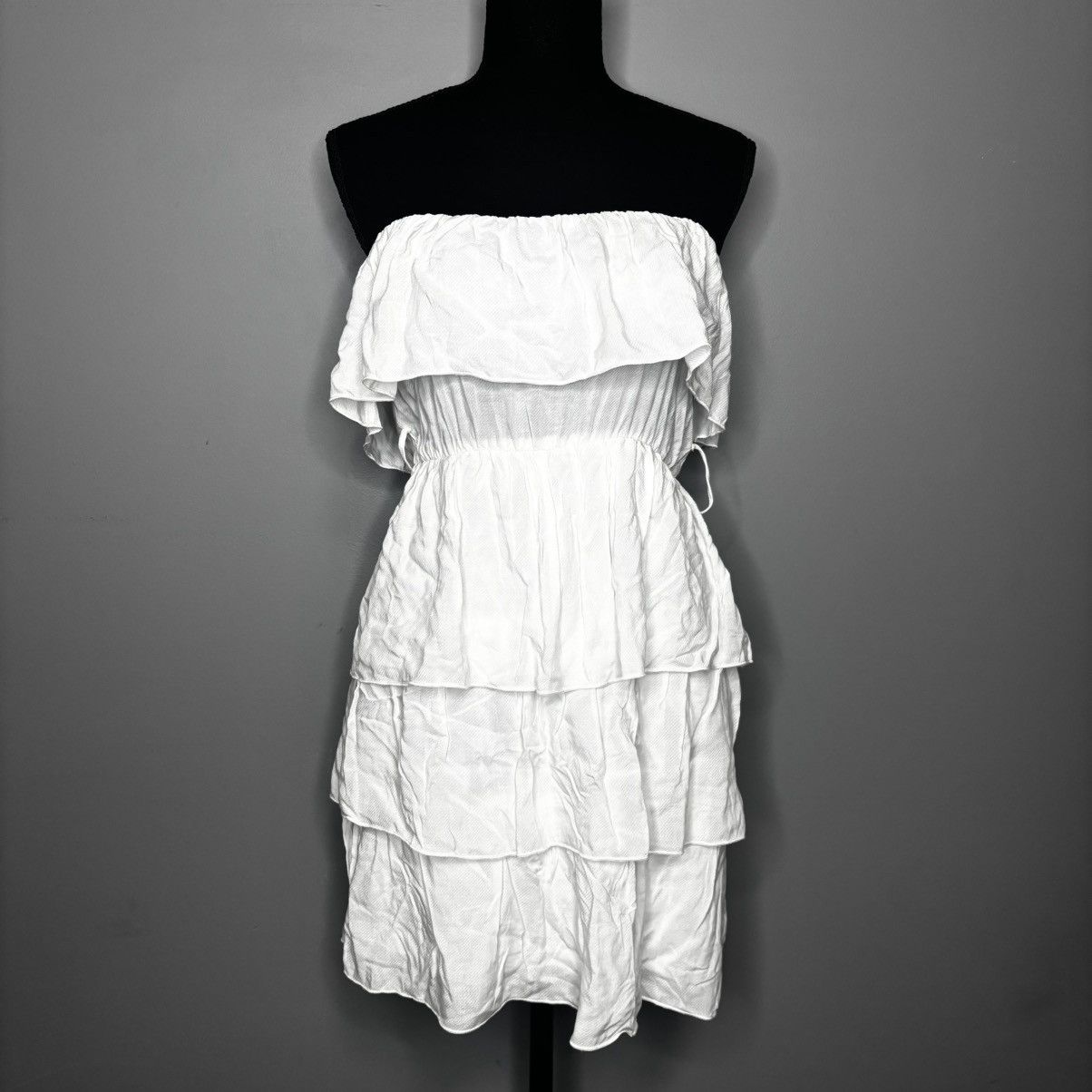 Vintage Lovely Day Women’s Size S White Ruffled Flutter Sleeveless Size S / US 4 / IT 40 - 1 Thumbnail
