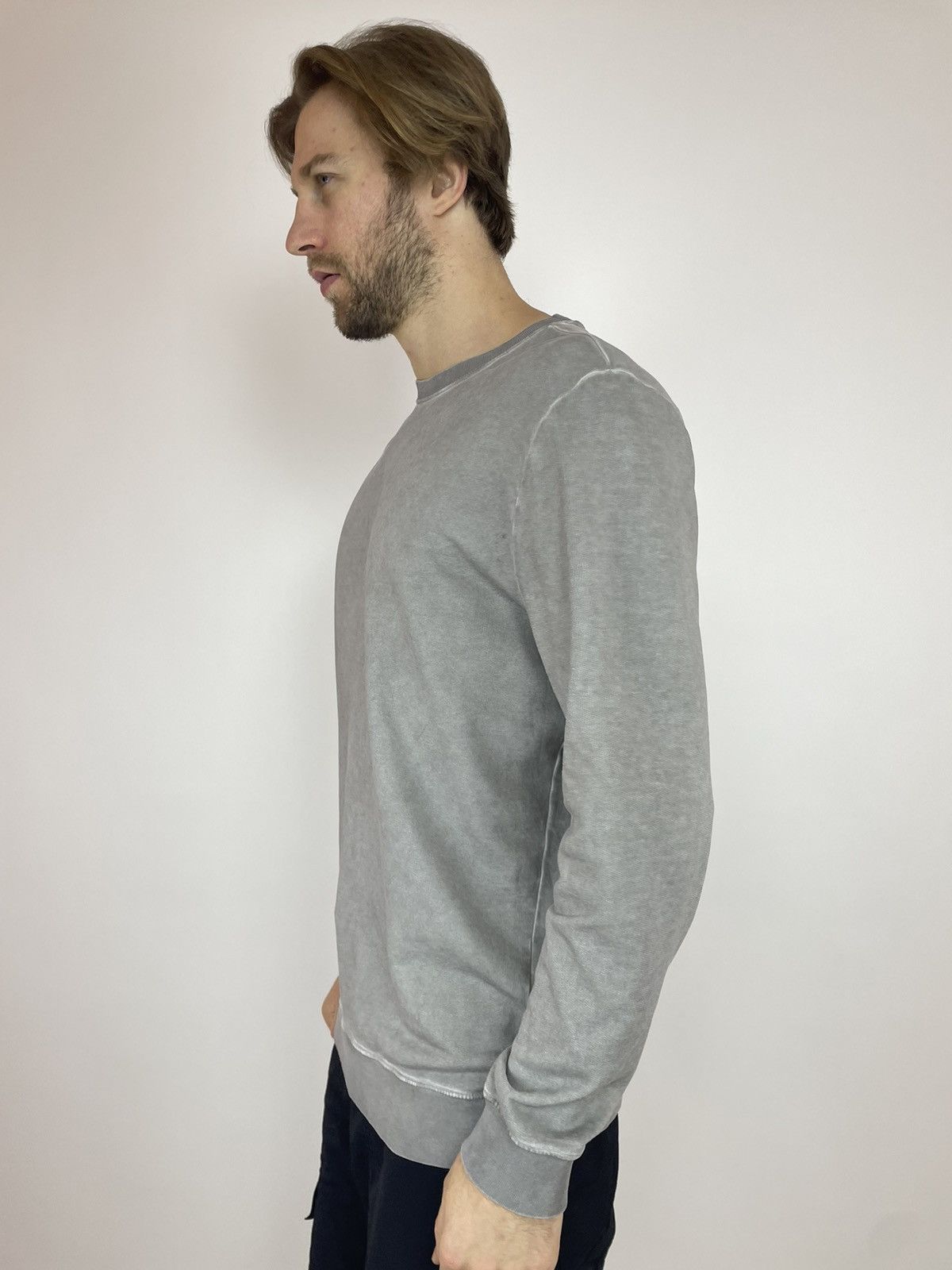 Japanese Brand Engelbert Strauss Washed grey Long sleeve Mens size L Size US L / EU 52-54 / 3 - 9 Thumbnail