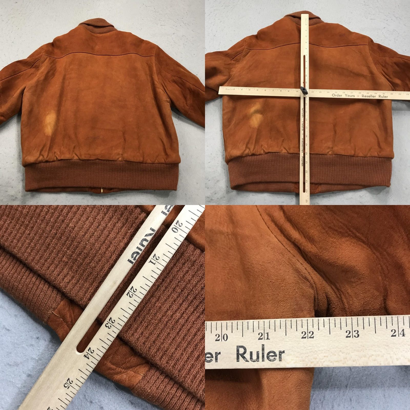 Vintage VINTAGE Penneys Jacket Brown Suede Leather Bomber 42 Mens 50s Zip DuPont Quilon Size US XS / EU 42 / 0 - 8 Thumbnail