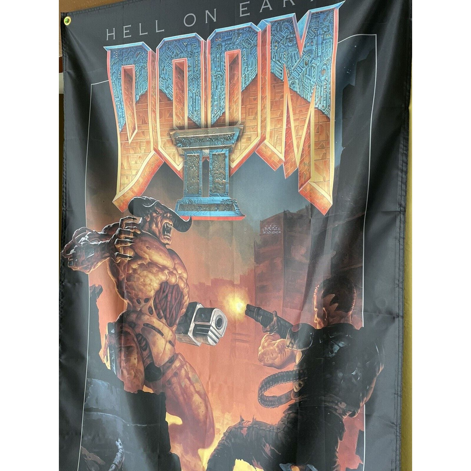 Other Doom II Hell On Earth 5ft Flag PC 1994 id Software Poster 2 Size ONE SIZE - 2 Thumbnail