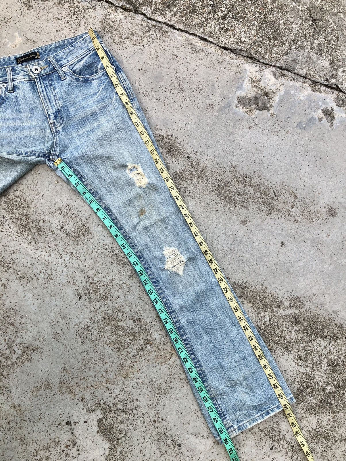 Japanese Brand FLARED⚡️⚡️ORIRIN JEANS DISTRESSED DENIM Size 28" / US 6 / IT 42 - 11 Thumbnail