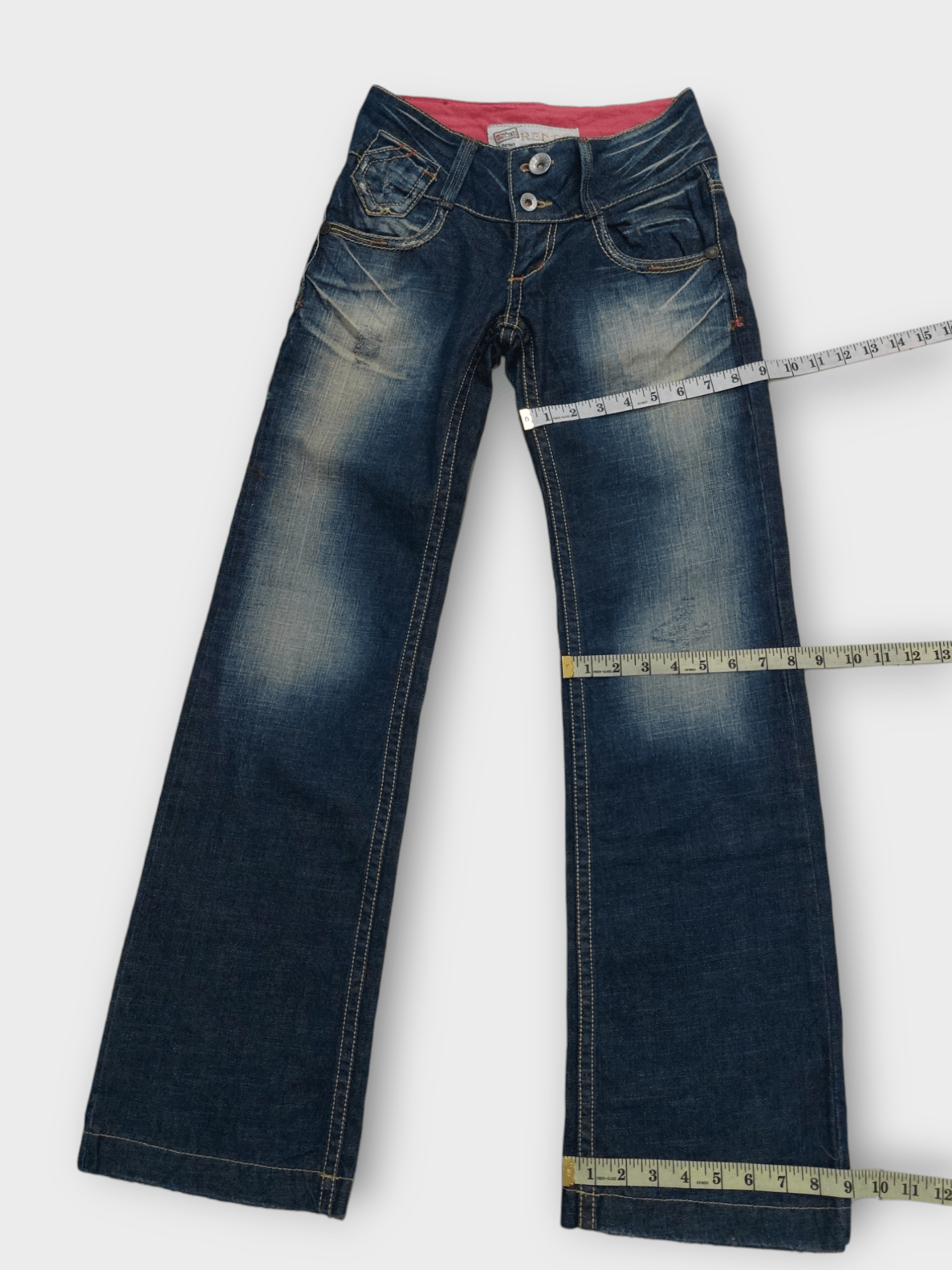If Six Was Nine × Japanese Brand 🔥Red Pepper Jeans Flare Embroidery Florish Size 26" / US 2 / IT 38 - 16 Thumbnail