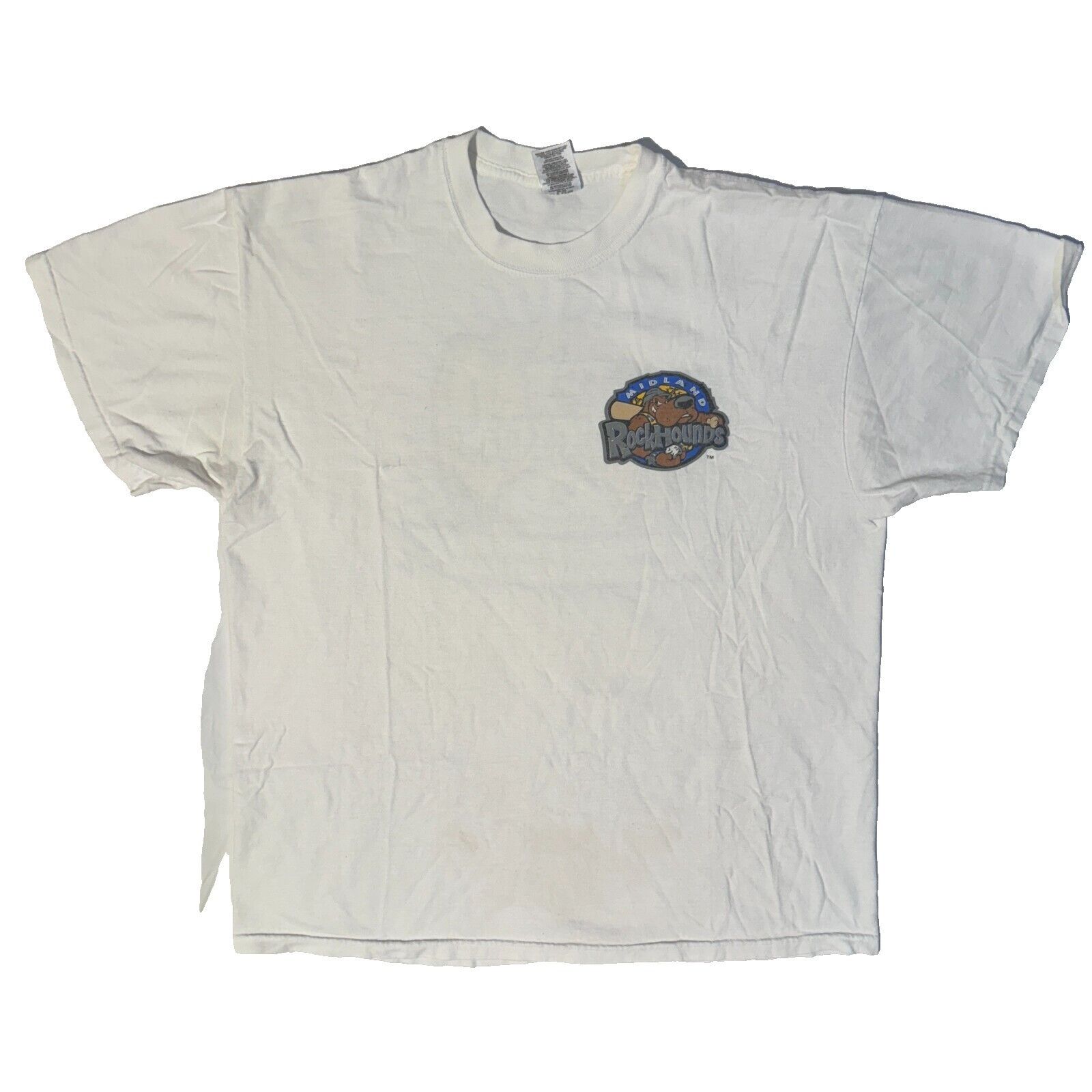 Jerzees The Midland RockHounds Minor League Baseball Team White Y2K Size US XL / EU 56 / 4 - 1 Thumbnail