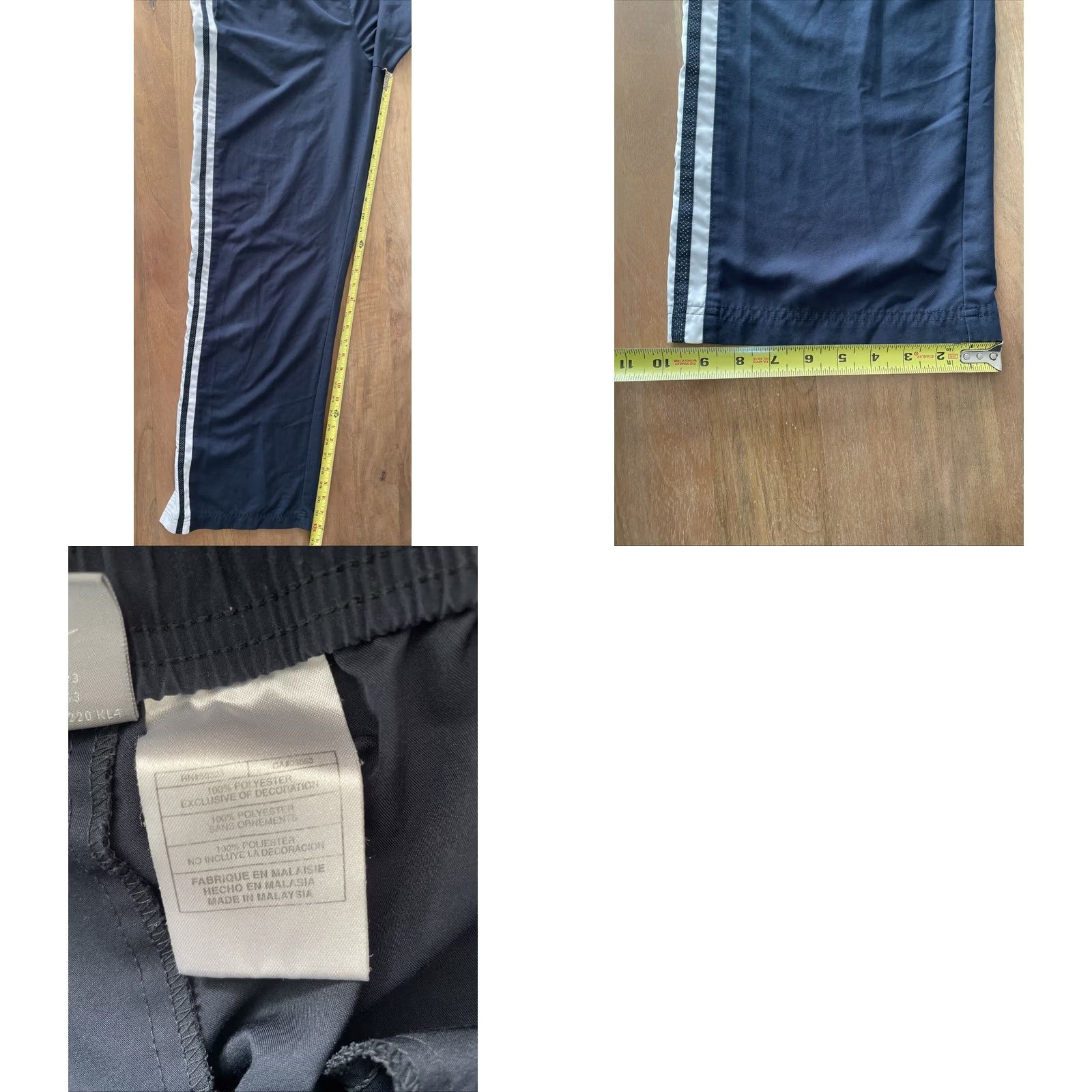 Nike VINTAGE Nike Grey Tag Baggy Wide Leg Track Pants Navy Blue Mens XL Y2K Sweatpants Size US 36 / EU 52 - 9 Thumbnail