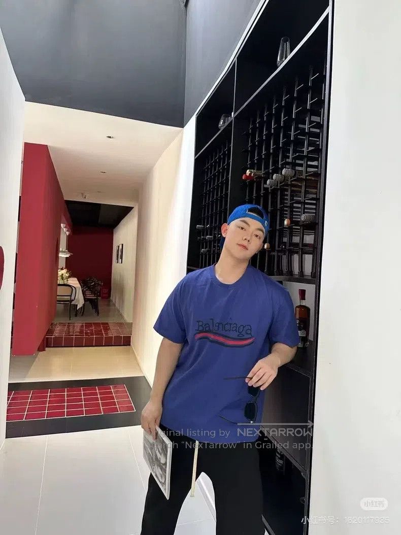 Balenciaga Balenciaga Navy Blue Coke T-Shirt Size US XS / EU 42 / 0 - 5 Thumbnail