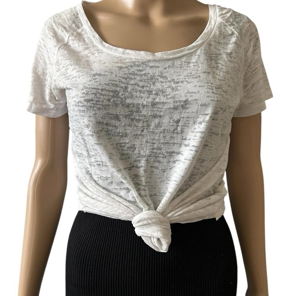 Joe Freshgoods Joe's Women's White Sheer T-Shirt Size M / US 6-8 / IT 42-44 - 4 Thumbnail