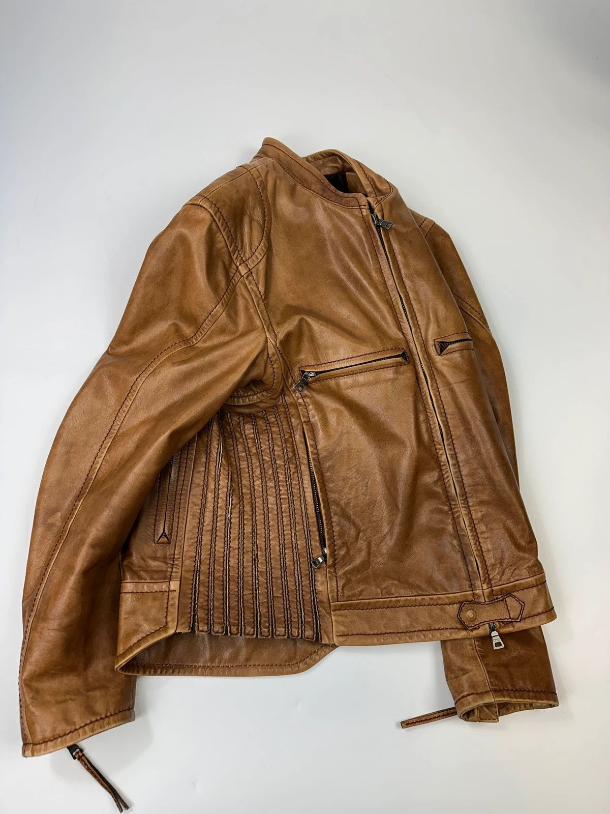 Prada Prada Sport 00’s Sample Brown Leather Jacket CowBoy Size US M / EU 48-50 / 2 - 6 Thumbnail