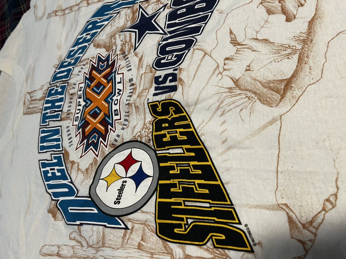 Vintage Vintage Lee Sport Steelers vs Cowboy Super Bowl 30 T-Shirt Size US XL / EU 56 / 4 - 2 Thumbnail