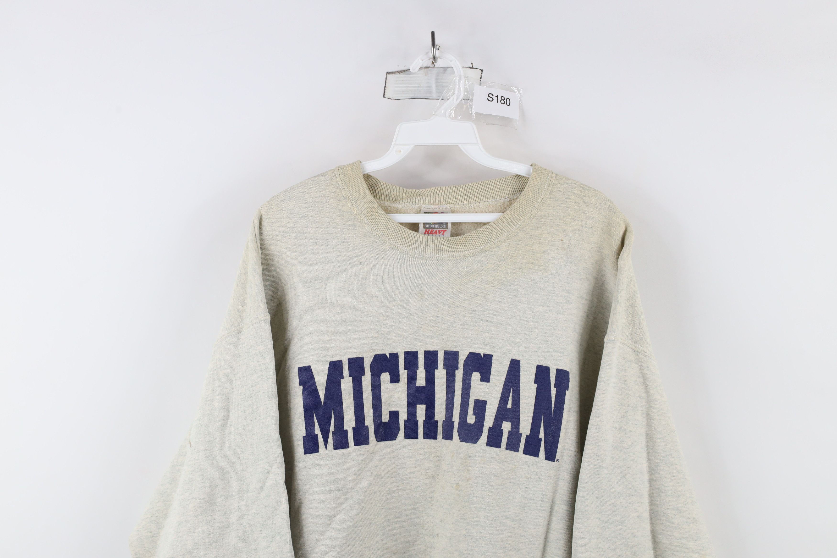 Vintage Vintage 90s Spell University of Michigan Crewneck Sweatshirt Size US XL / EU 56 / 4 - 2 Thumbnail
