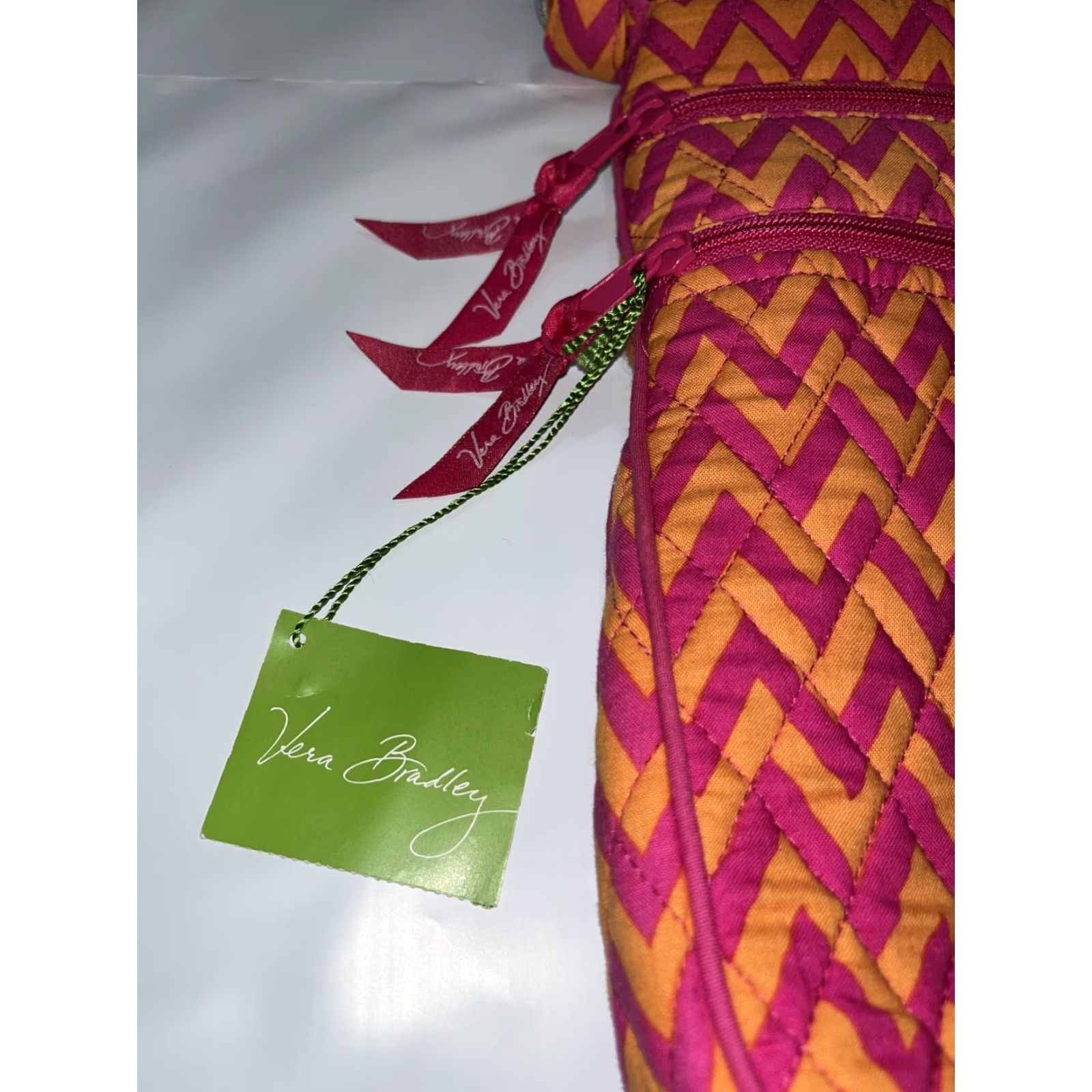 Vera Bradley Vera Bradley Crossbody Purse Hipster Ziggy Zags Pink Orange 11x12 Full Size Size ONE SIZE - 4 Thumbnail