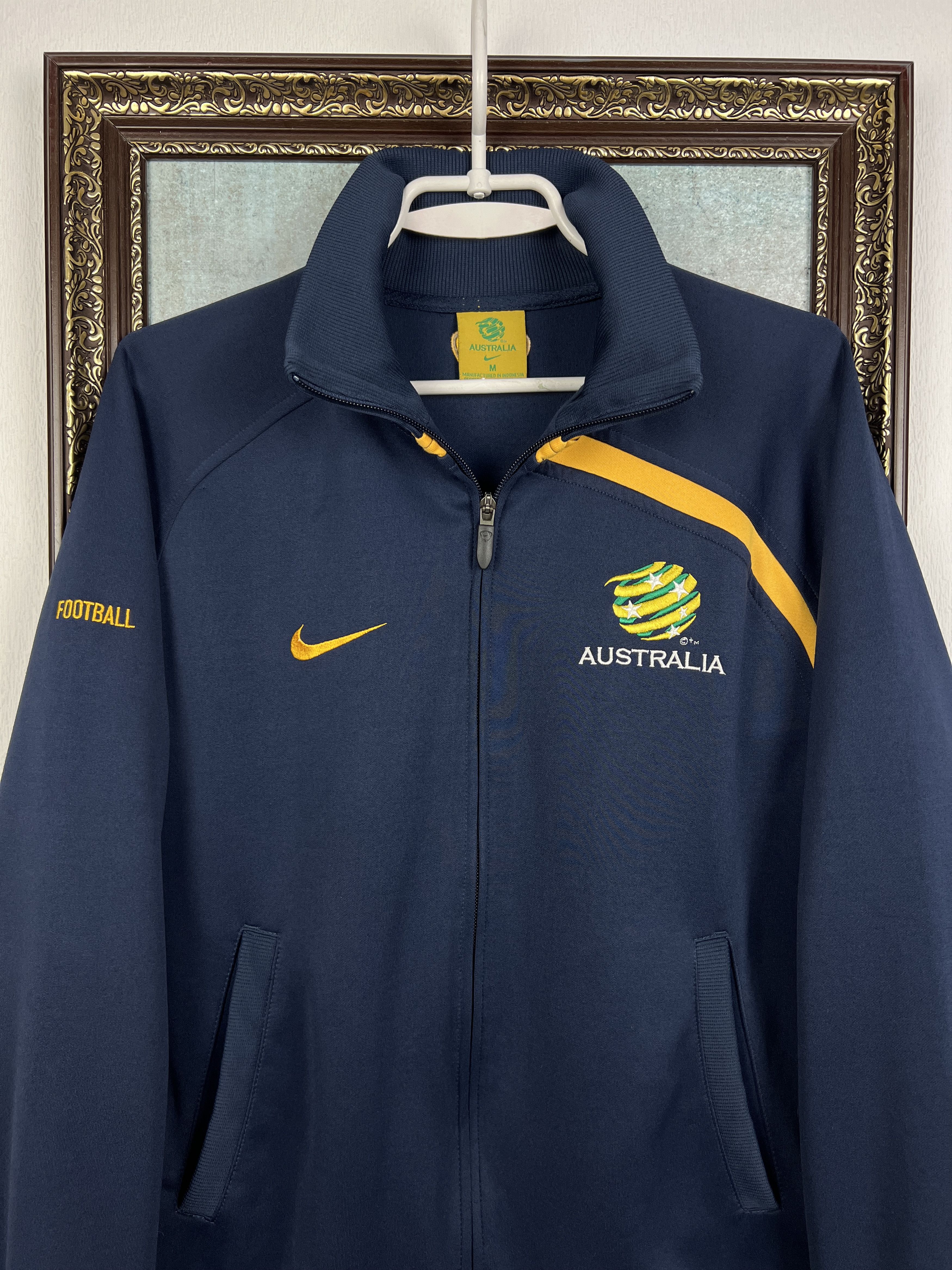 Nike Australia Football Jacket Soccer Track Top National Team Zip Size US M / EU 48-50 / 2 - 2 Thumbnail