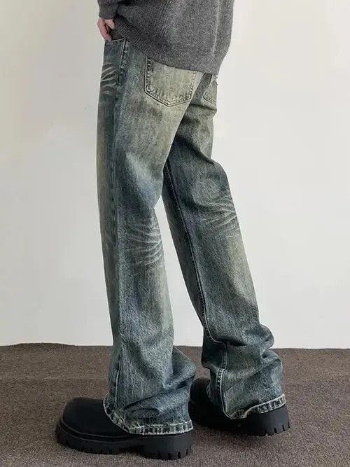 VIBE Y2k Vintage Blue Distressed Jeans Size US 30 / EU 46 - 3 Thumbnail