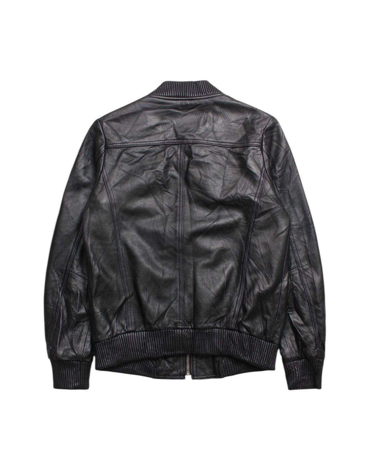 Vintage SS2021 HASSTIGE LAMBSKINS LEATHER BOMBER JACKET Size M / US 6-8 / IT 42-44 - 2 Thumbnail