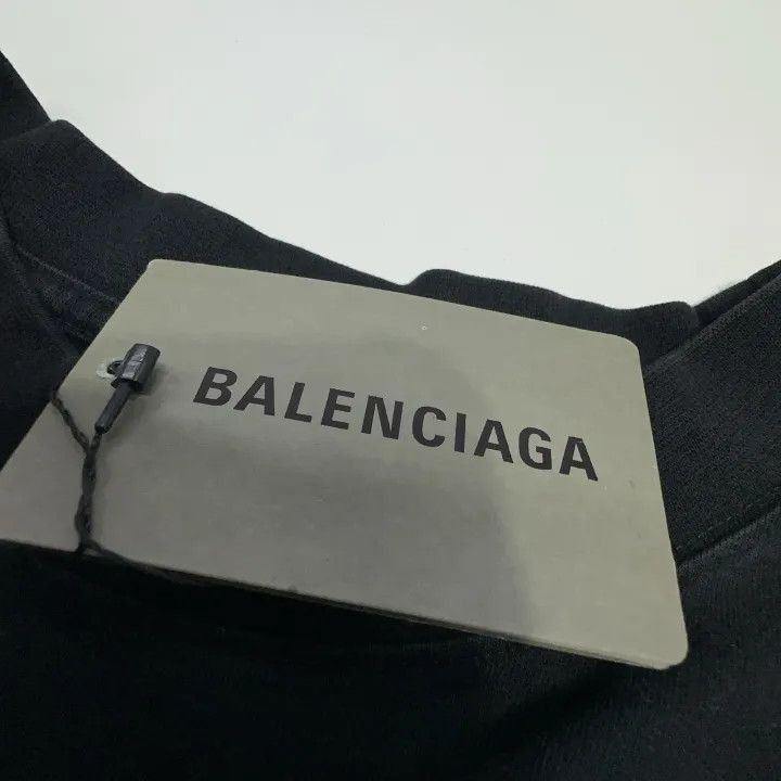 Balenciaga Balenciaga Balenciaga Black Logo Print Short Sleeve TShirt Size US XL / EU 56 / 4 - 3 Thumbnail