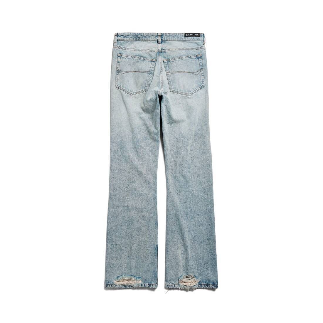Balenciaga o1bcso1str0526 Low Waist Straight Pants in Blue Size 28" / US 6 / IT 42 - 2 Thumbnail