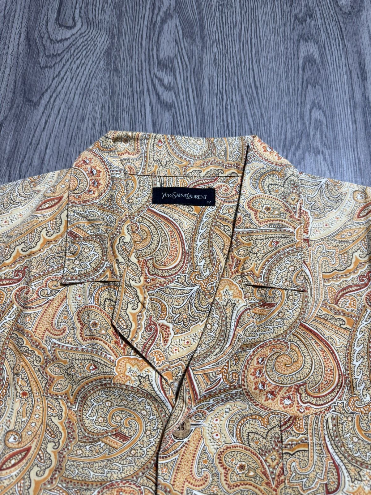 Yves Saint Laurent 💥LAST SALE💥Yves Saint Laurent Paisley Shirt Size US L / EU 52-54 / 3 - 1 Thumbnail