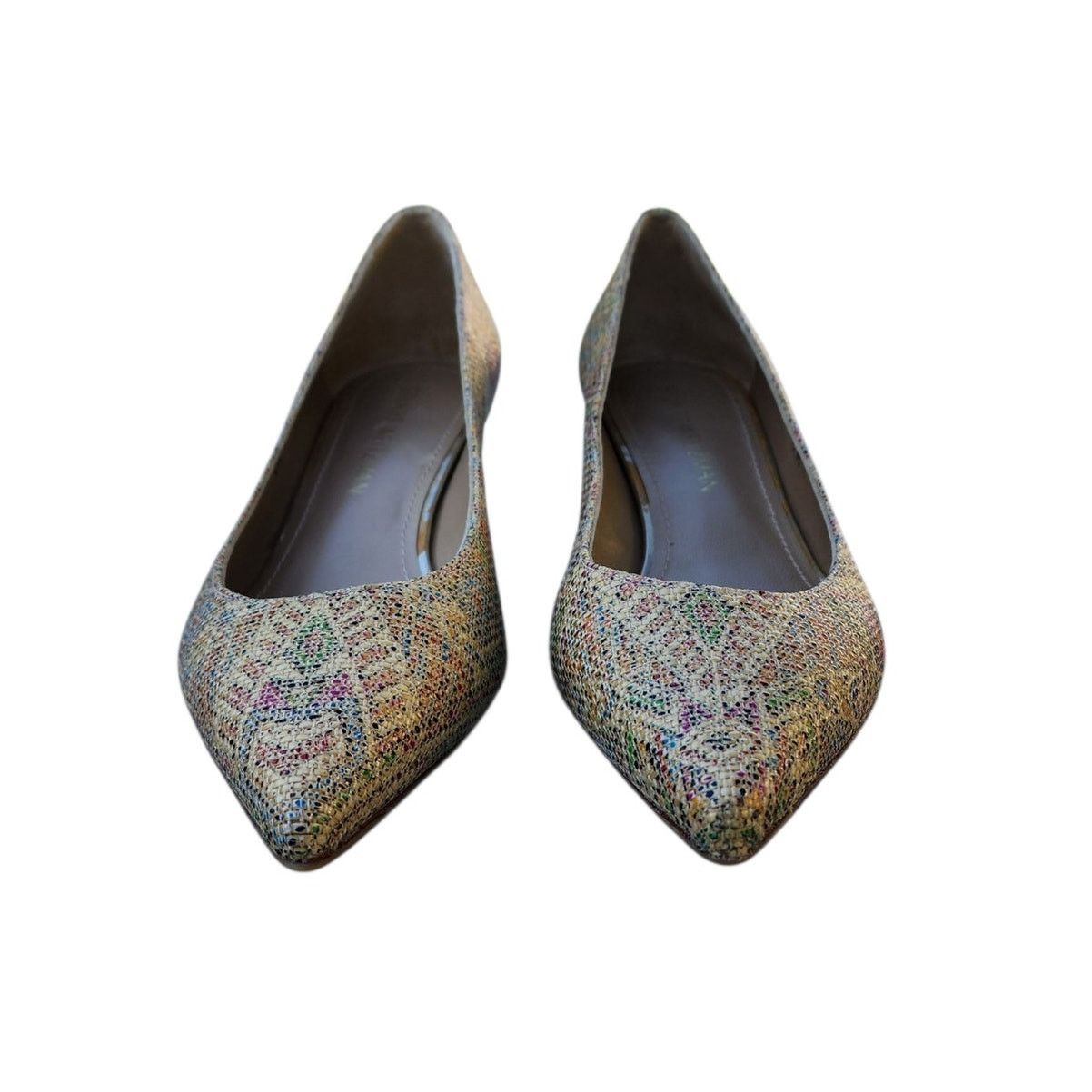 Stuart Weitzman Stuart Weitzman Geometric Woven Texture Kitten Heels 7.5 Size US 7.5 / IT 37.5 - 2 Thumbnail