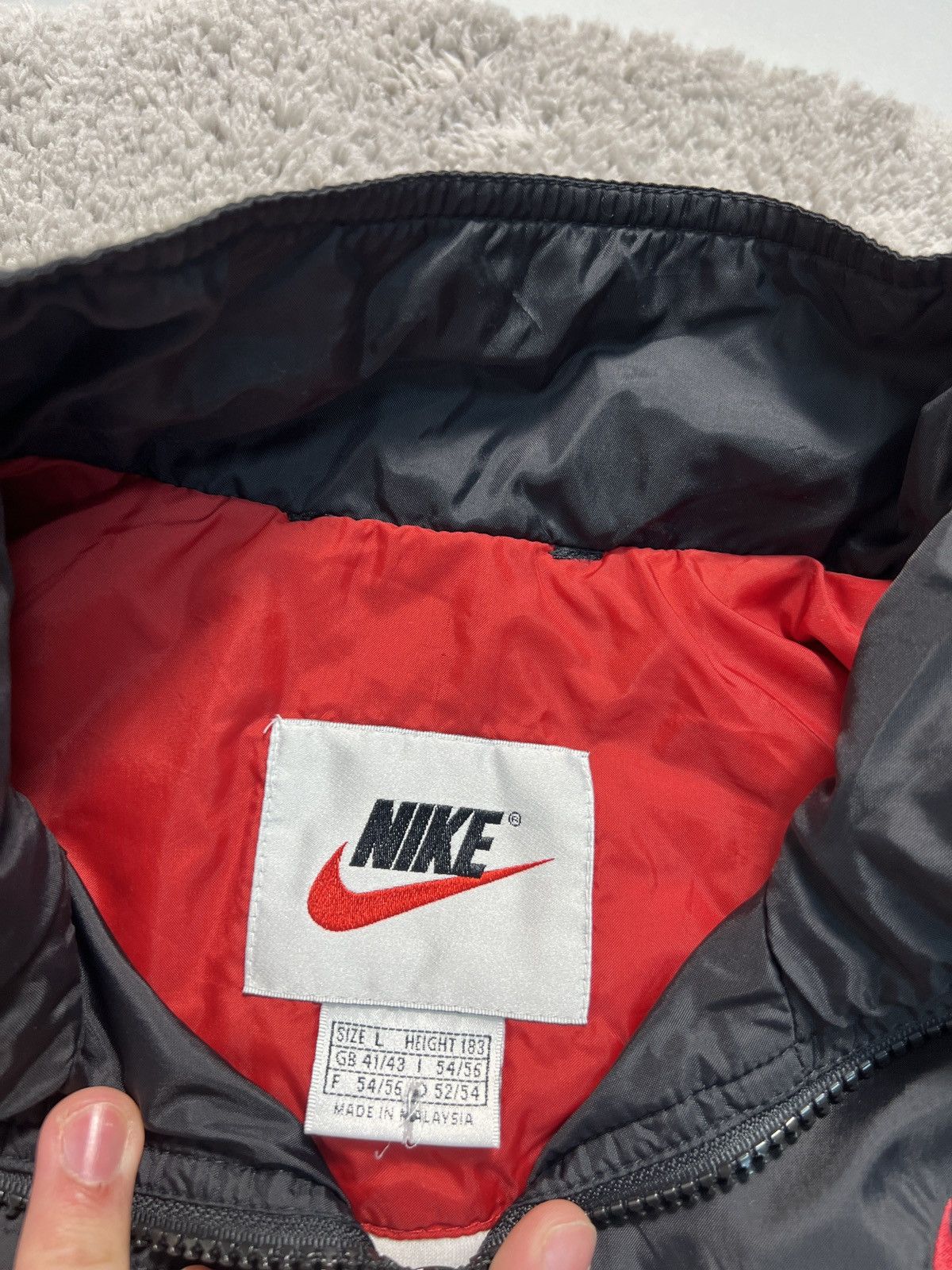Nike × Vintage 90’s NIKE RARE BIG BACK SWOOSH LOGO Y2K TRACK JACKET Size US L / EU 52-54 / 3 - 7 Thumbnail