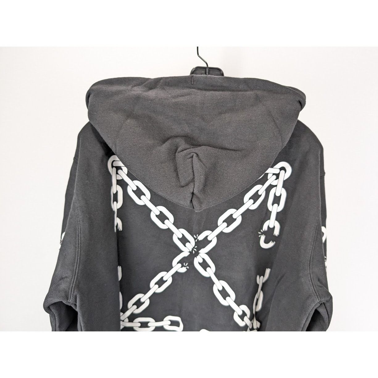 Off-White o1rshd1 Q:2 / Chain Arr Slim Zip Hoodie in Black/White Size US M / EU 48-50 / 2 - 18 Thumbnail