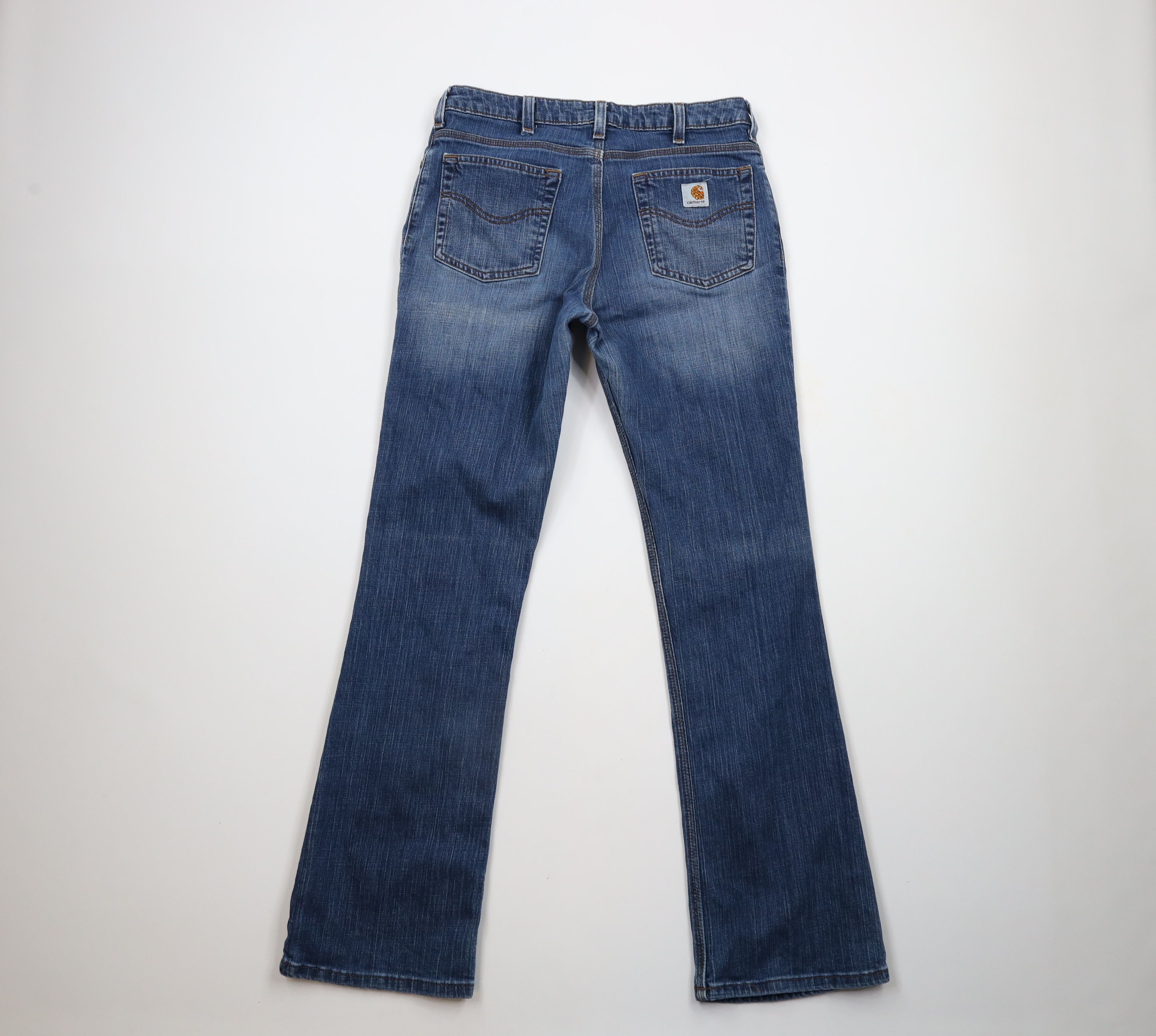 Carhartt × Vintage Vintage Carhartt Out Flared Wide Leg Stretch Denim Jeans Size 30" / US 8 / IT 44 - 8 Thumbnail