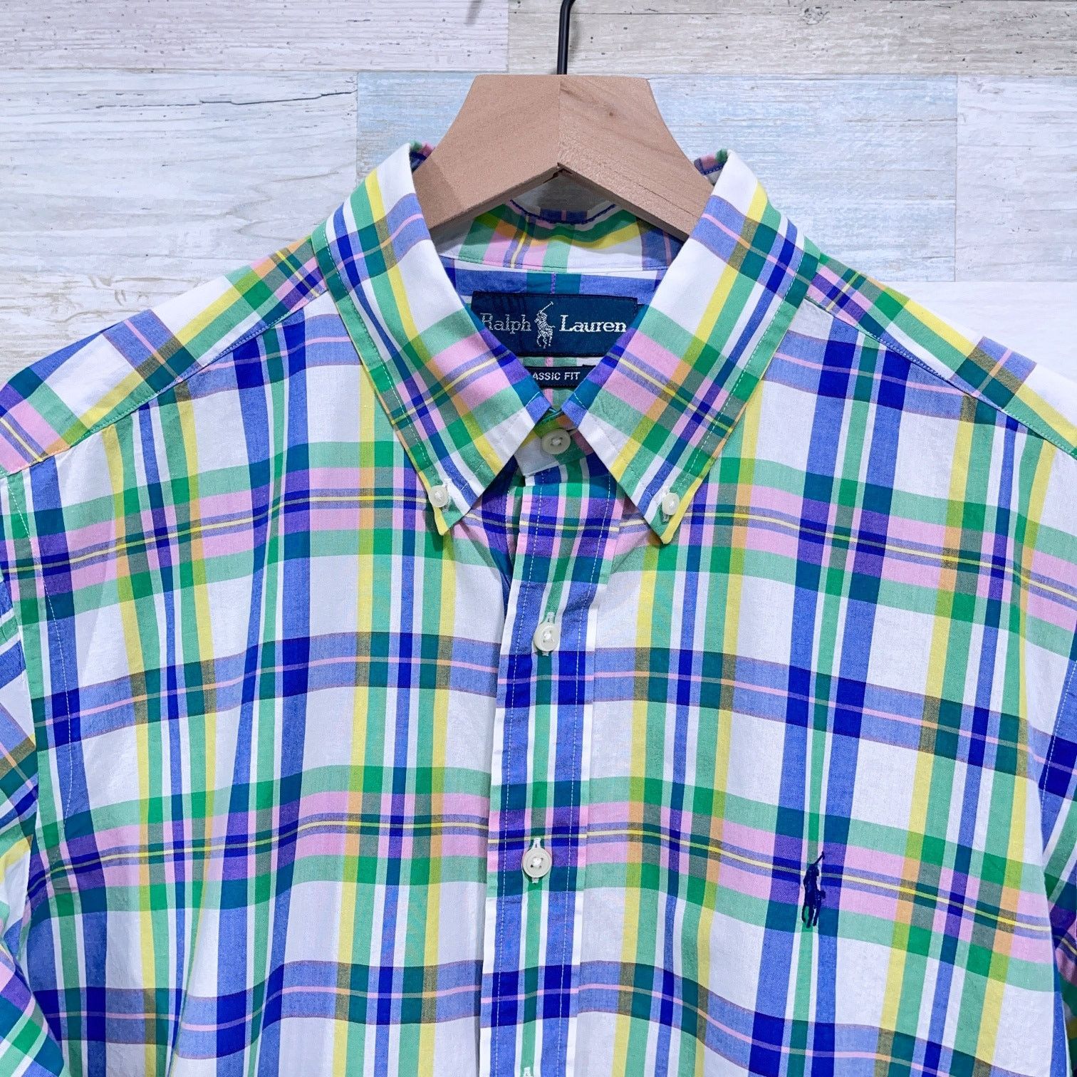 Ralph Lauren Ralph Lauren Classic Short Sleeve Poplin Shirt Plaid Mens L Size US L / EU 52-54 / 3 - 2 Thumbnail