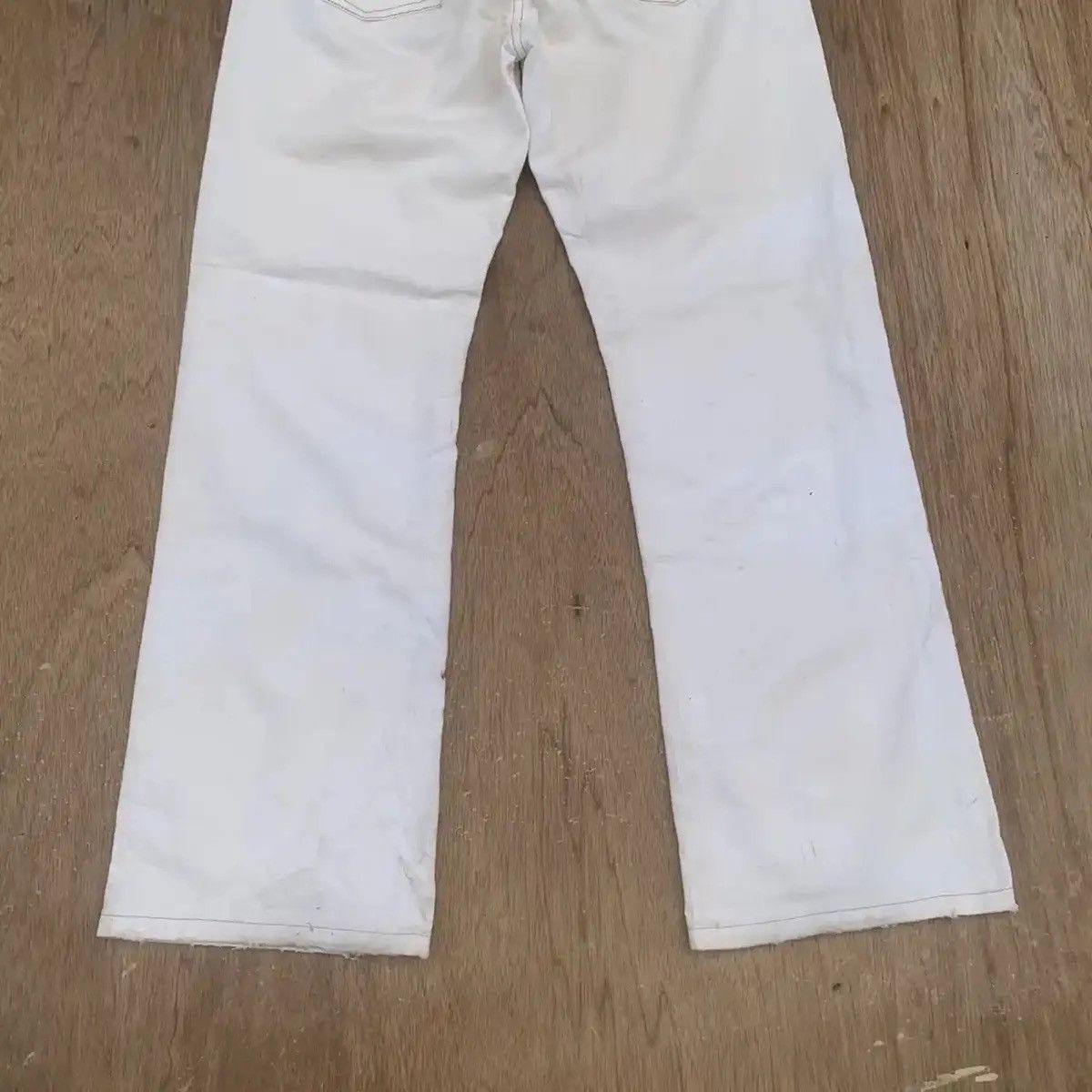 Vintage FLARES TROUSERS JEANS LOOSE FIT FADED PANTS MADE IN SPAIN Size US 31 - 14 Thumbnail