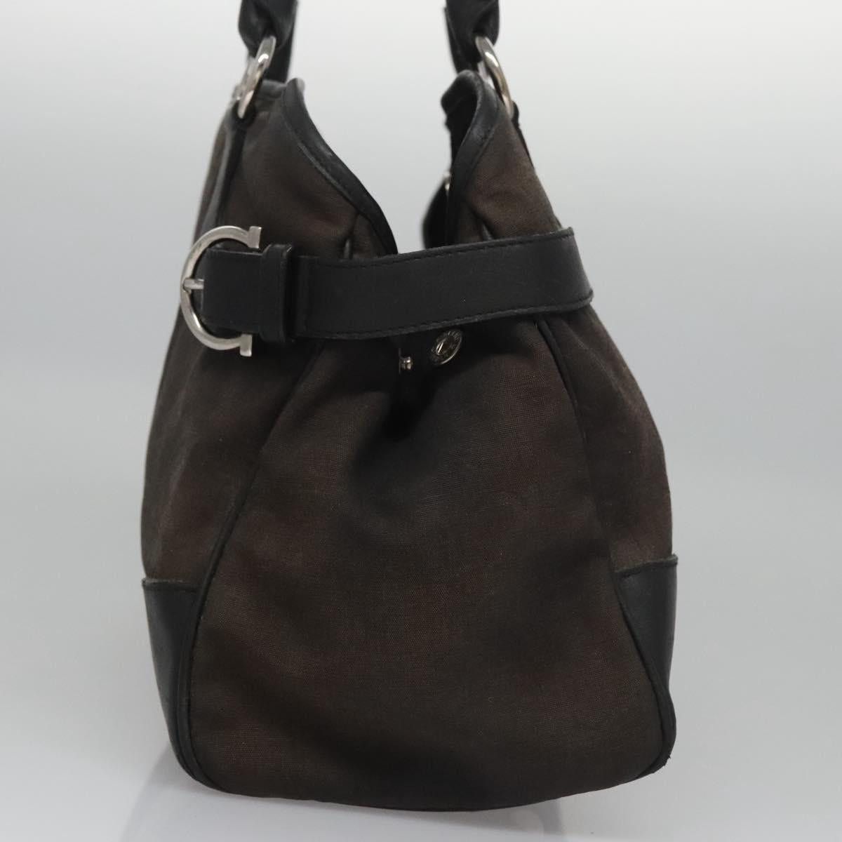 Salvatore Ferragamo Salvatore Ferragamo Hand Bag Canvas Leather Black Silver Size ONE SIZE - 3 Thumbnail