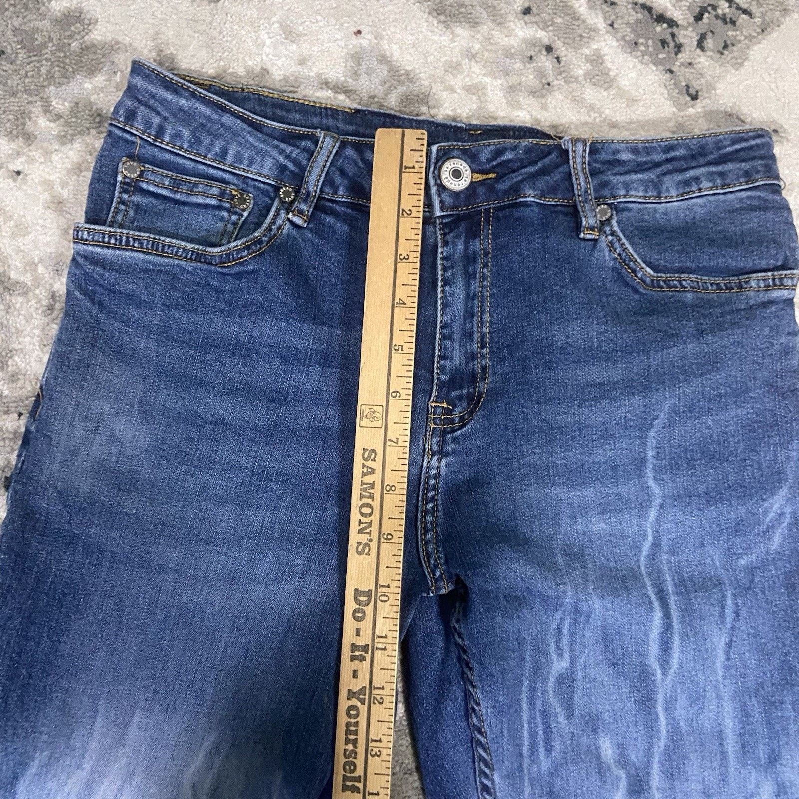 & Other Stories Serenade Jeans Men 30x28 Blue Light Wash Rare Flames Design Size US 30 / EU 46 - 5 Thumbnail