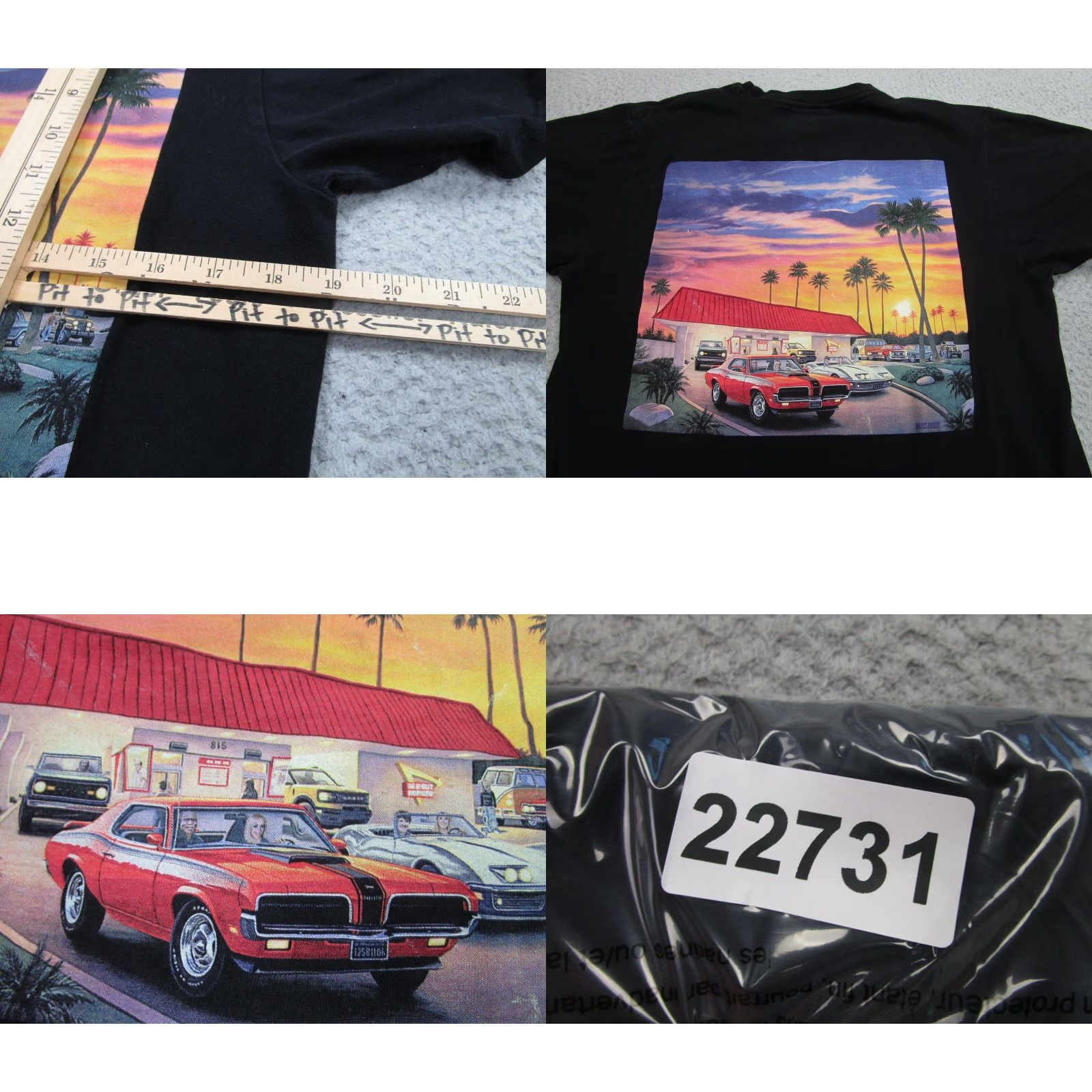 Vintage In-N-Out Burger Shirt Mens Medium Black California Cars Graphic Tee Size US M / EU 48-50 / 2 - 8 Thumbnail