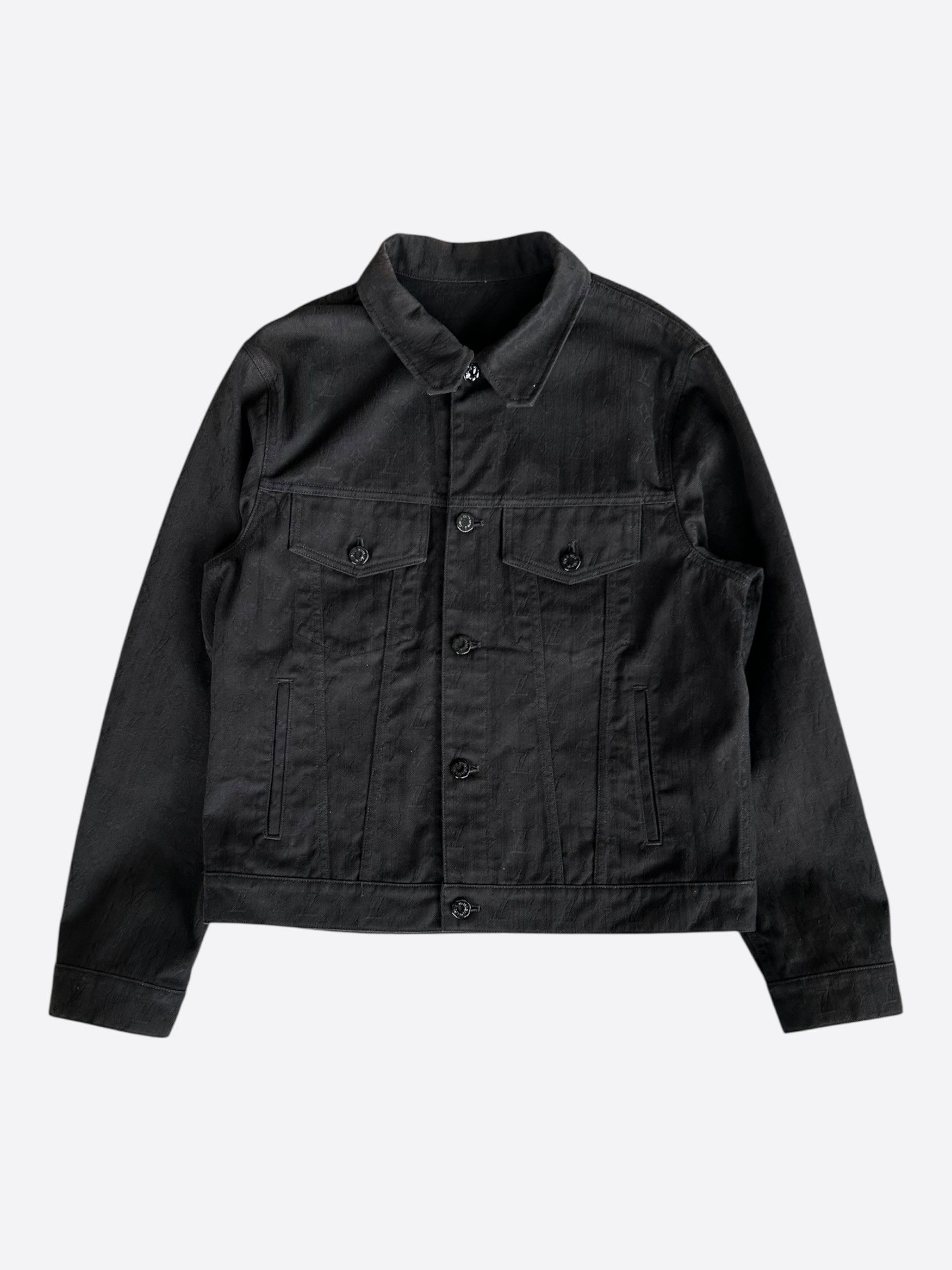 Louis Vuitton Louis Vuitton Black Monogram Denim Jacket Size US L / EU 52-54 / 3 - 1 Thumbnail