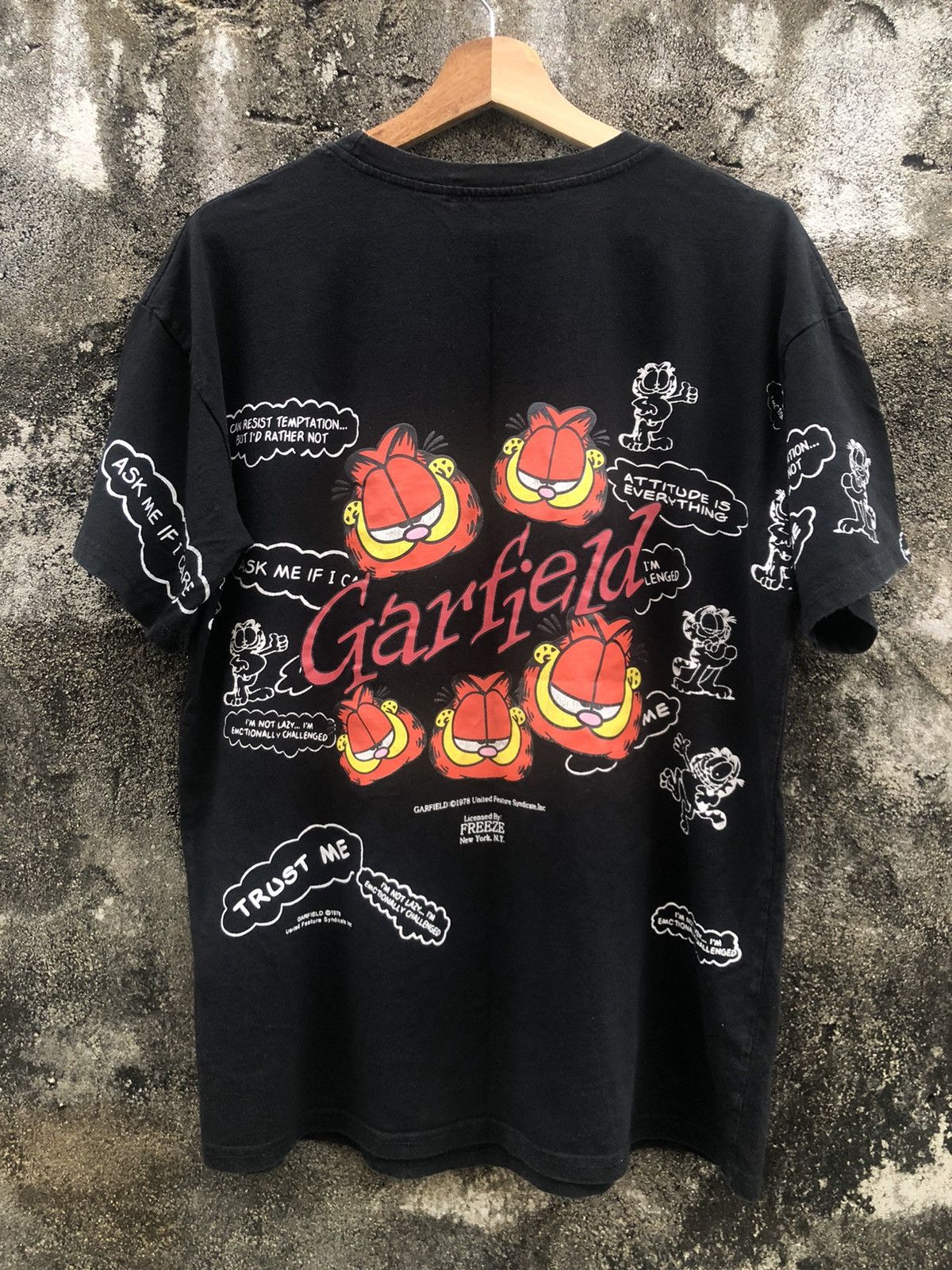 Cartoon Network × Vintage Vintage 90s Garfield OverPrint Promo Tv Tee Size US L / EU 52-54 / 3 - 2 Thumbnail
