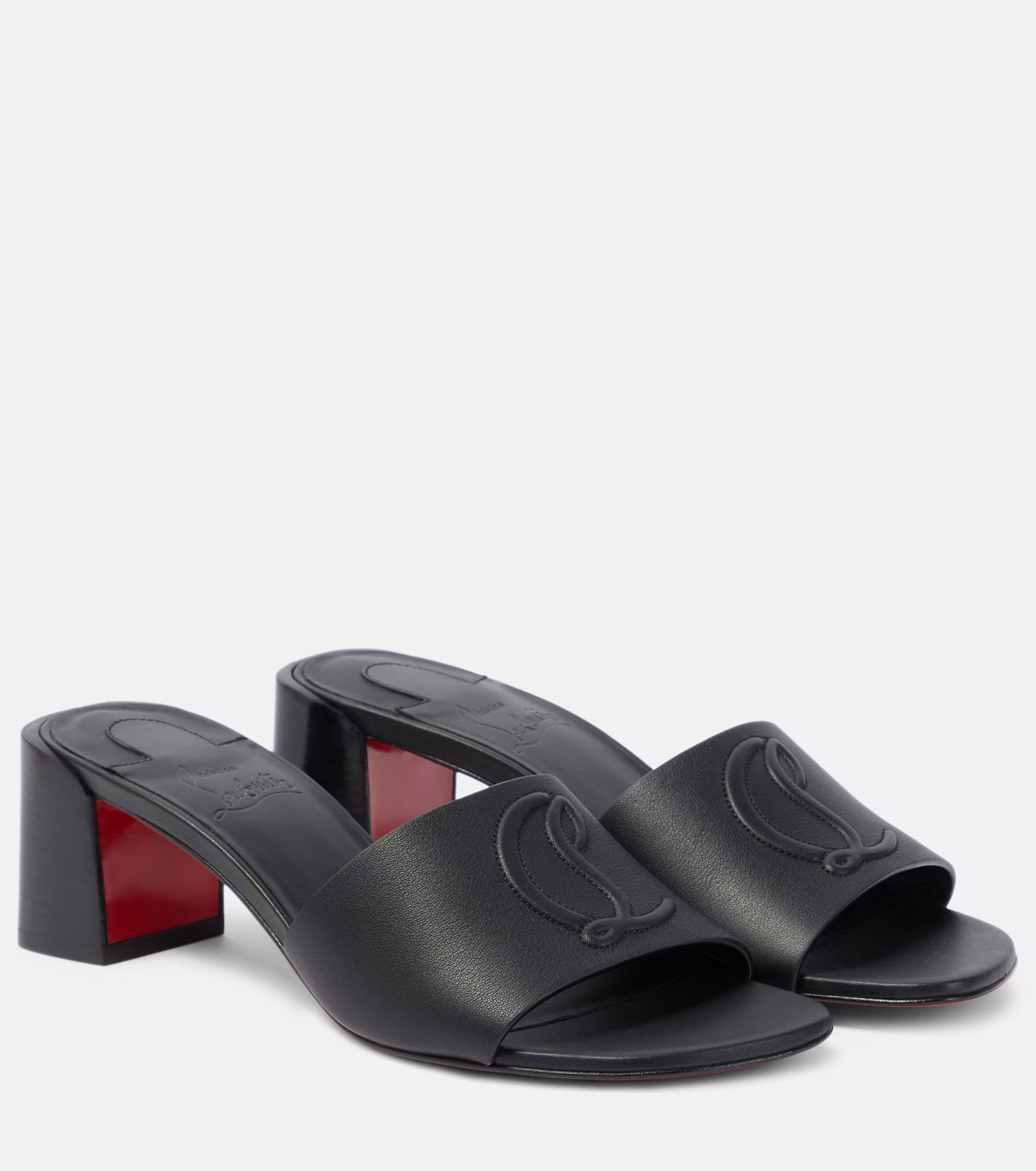 Christian Louboutin oc11z0625 Mules in Black Size US 7 / IT 37 - 1 Thumbnail