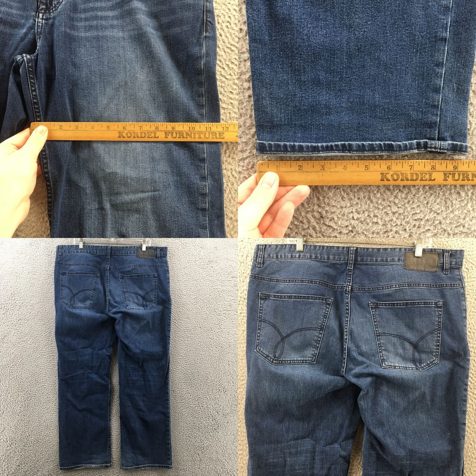 Calvin Klein Calvin Klein Jeans Mens 38 Blue Denim Straight Leg Zip Mid Rise 5-Pocket Casual Regular Everyday Mens Size US 38 / EU 54 - 8 Thumbnail