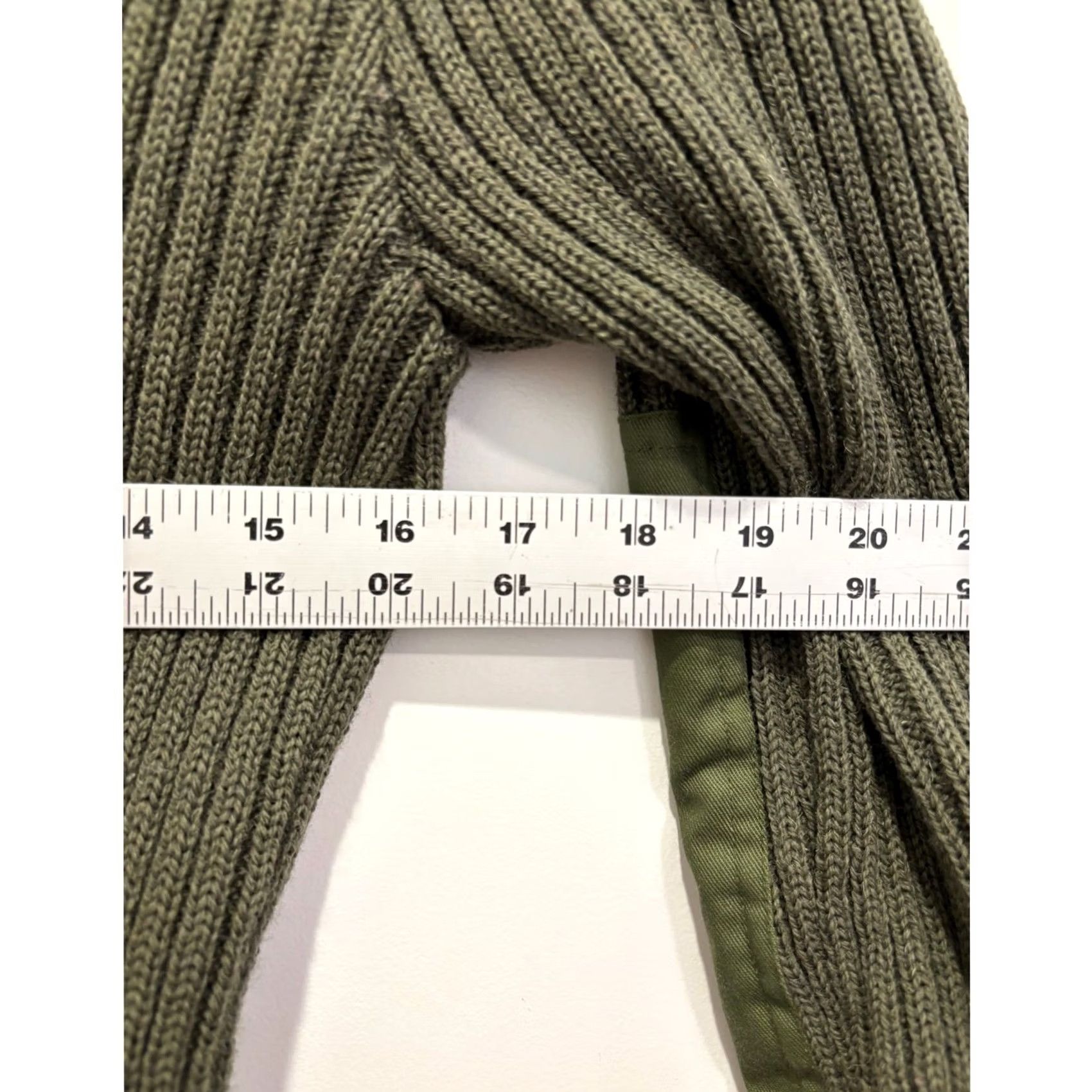 Commando The Woolly Pully Commando Sweater Mens Large Olive Green Ribbed Military Wool Size US L / EU 52-54 / 3 - 4 Thumbnail