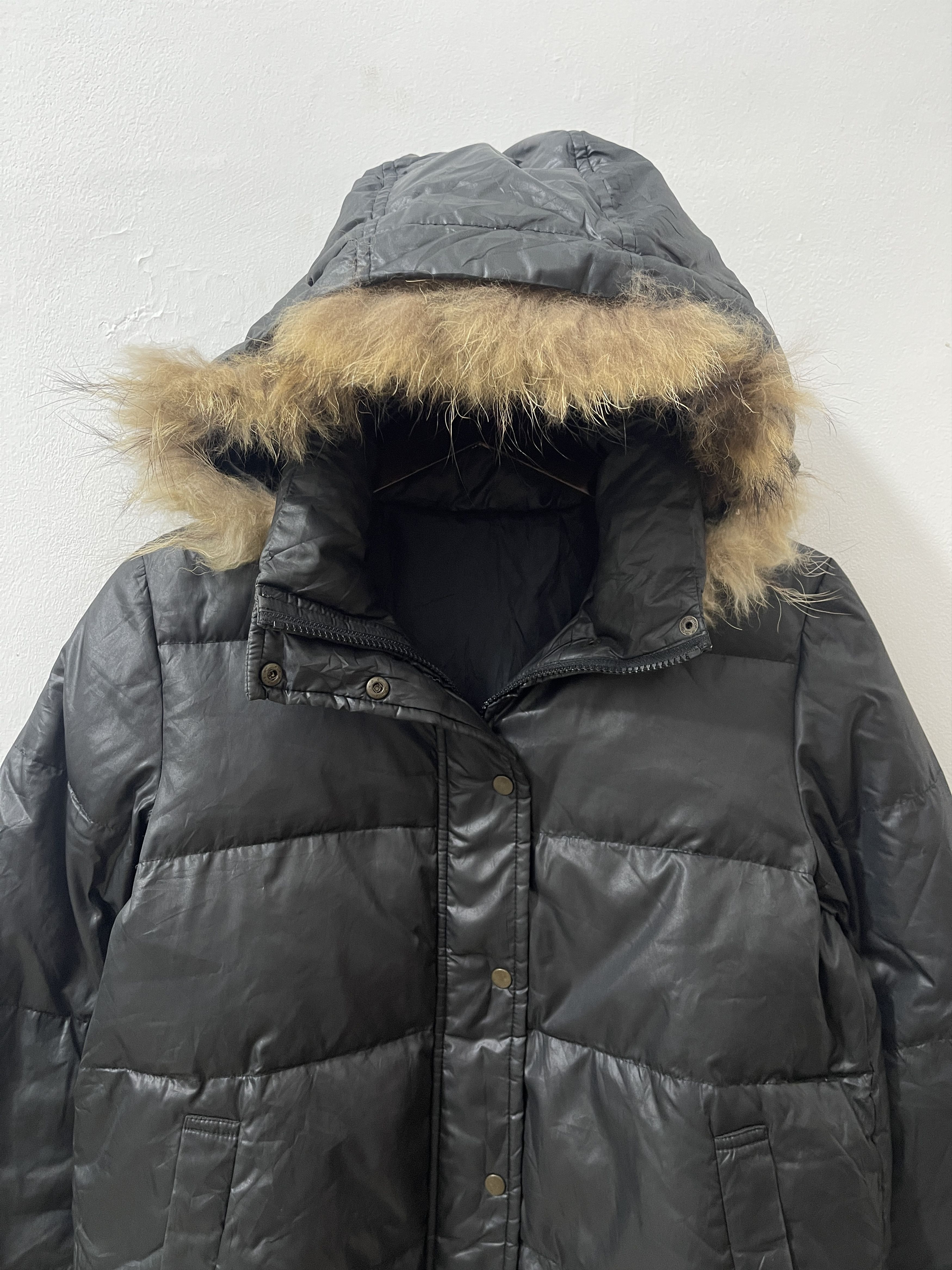 Japanese Brand PPFM Japan Fur Puffer Waxed Fur Vkei Style Jacket Size US M / EU 48-50 / 2 - 2 Thumbnail