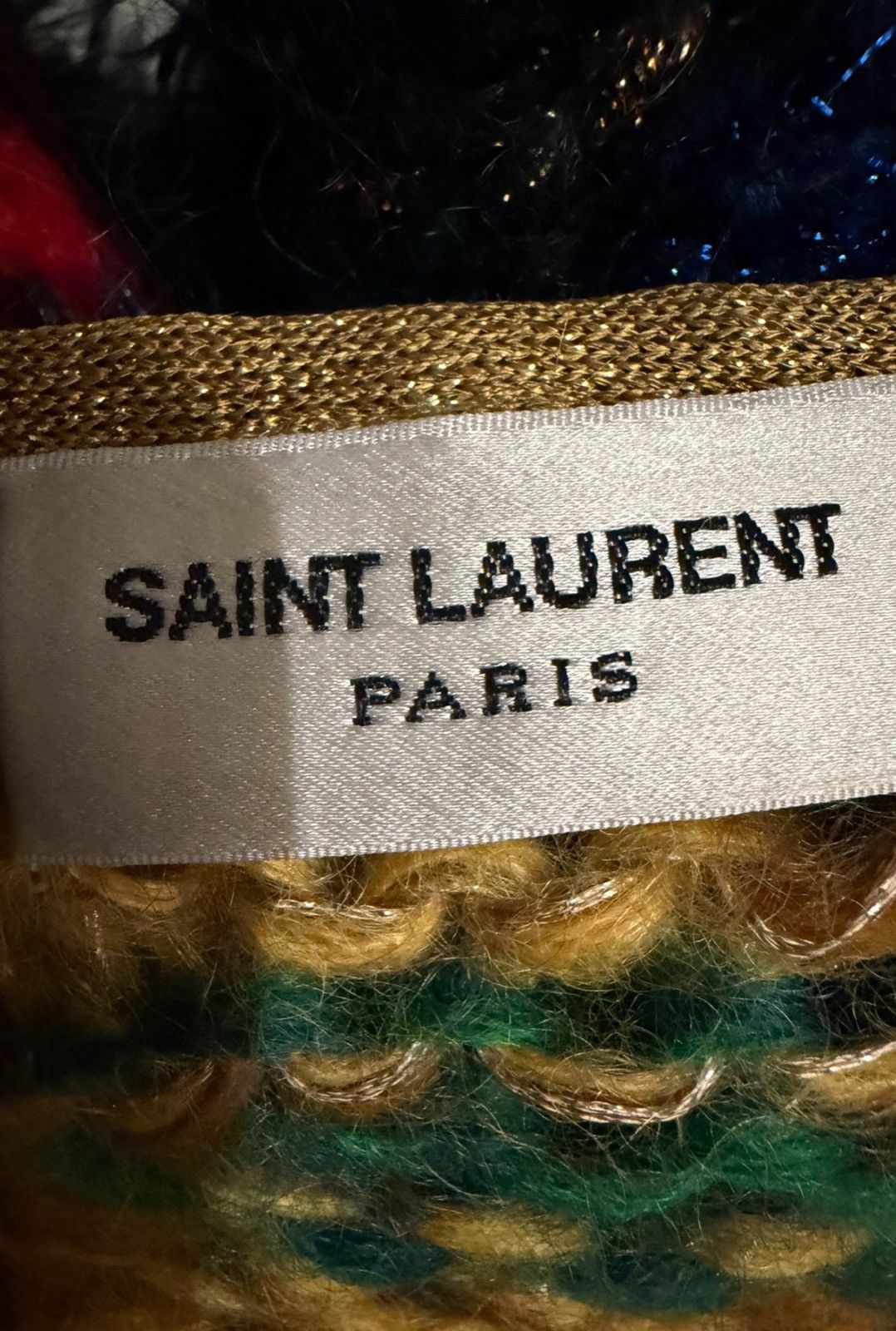 Saint Laurent Paris Saint Laurent Paris 18FW Rainbow Lurex Knit Hooded Cardigan Size US XL / EU 56 / 4 - 4 Thumbnail