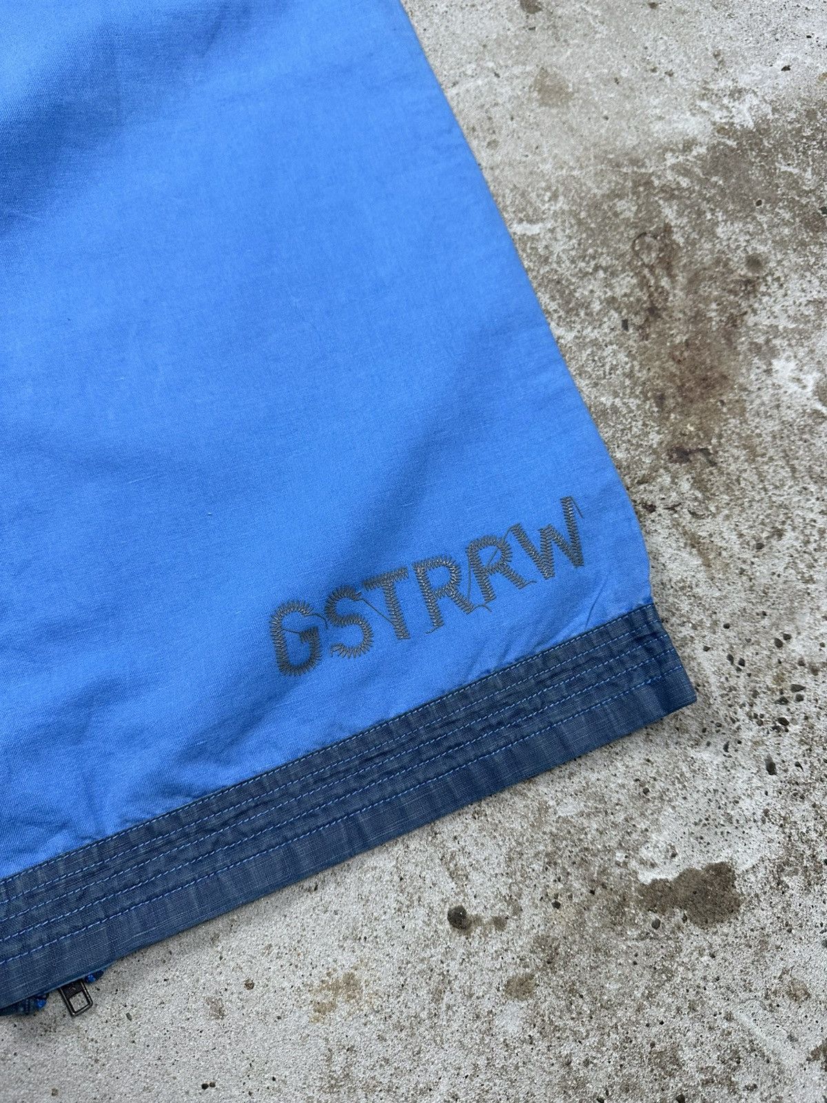 G-Star × Japanese Brand × Vintage Vintage Y2K G Star Raw Baggy Blue Custom Army Pant Zippers Size US 31 - 11 Thumbnail