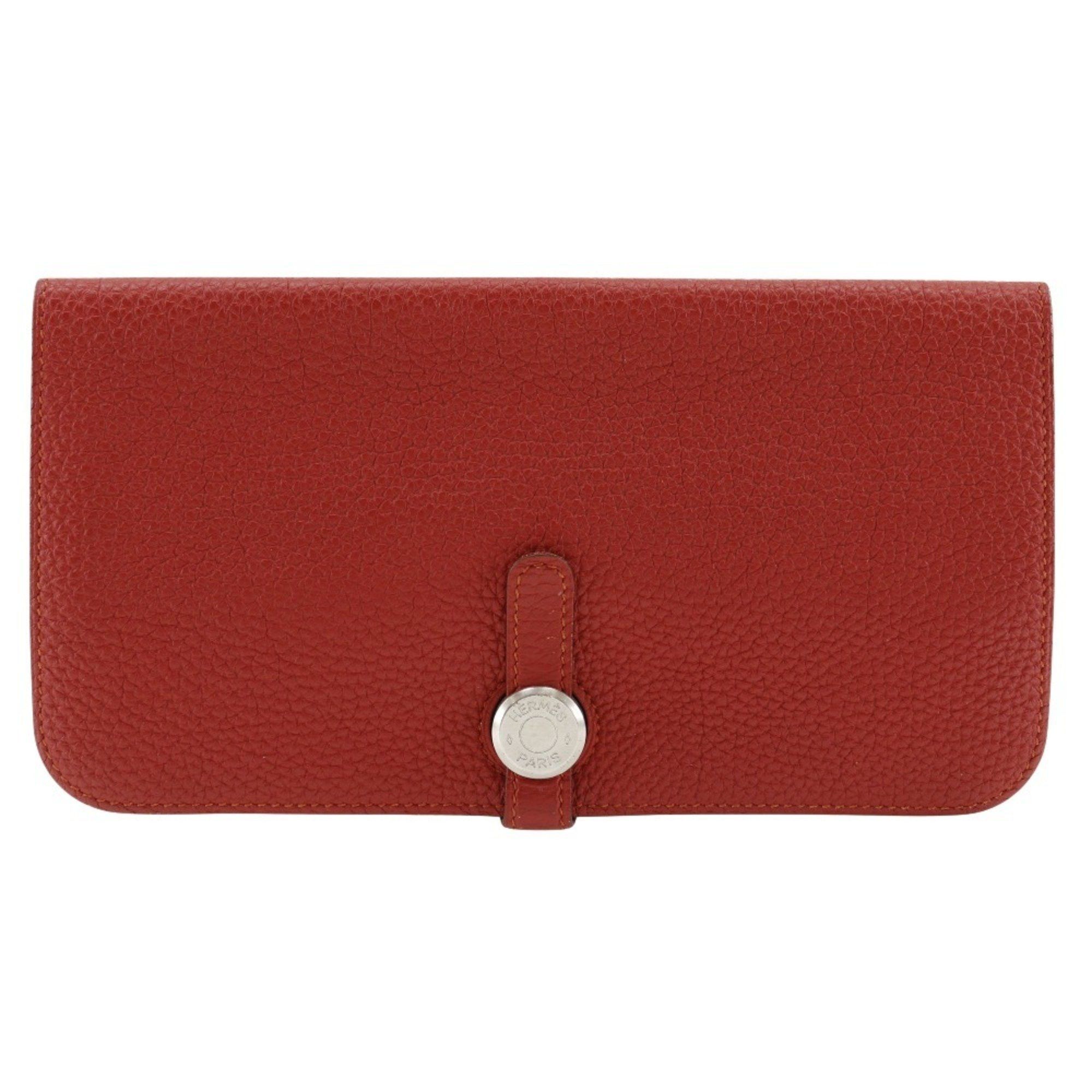 Hermes Hermes Dogon Long Wallet Togo 2014 Red □R Belt Clasp Ladies Size ONE SIZE - 1 Thumbnail