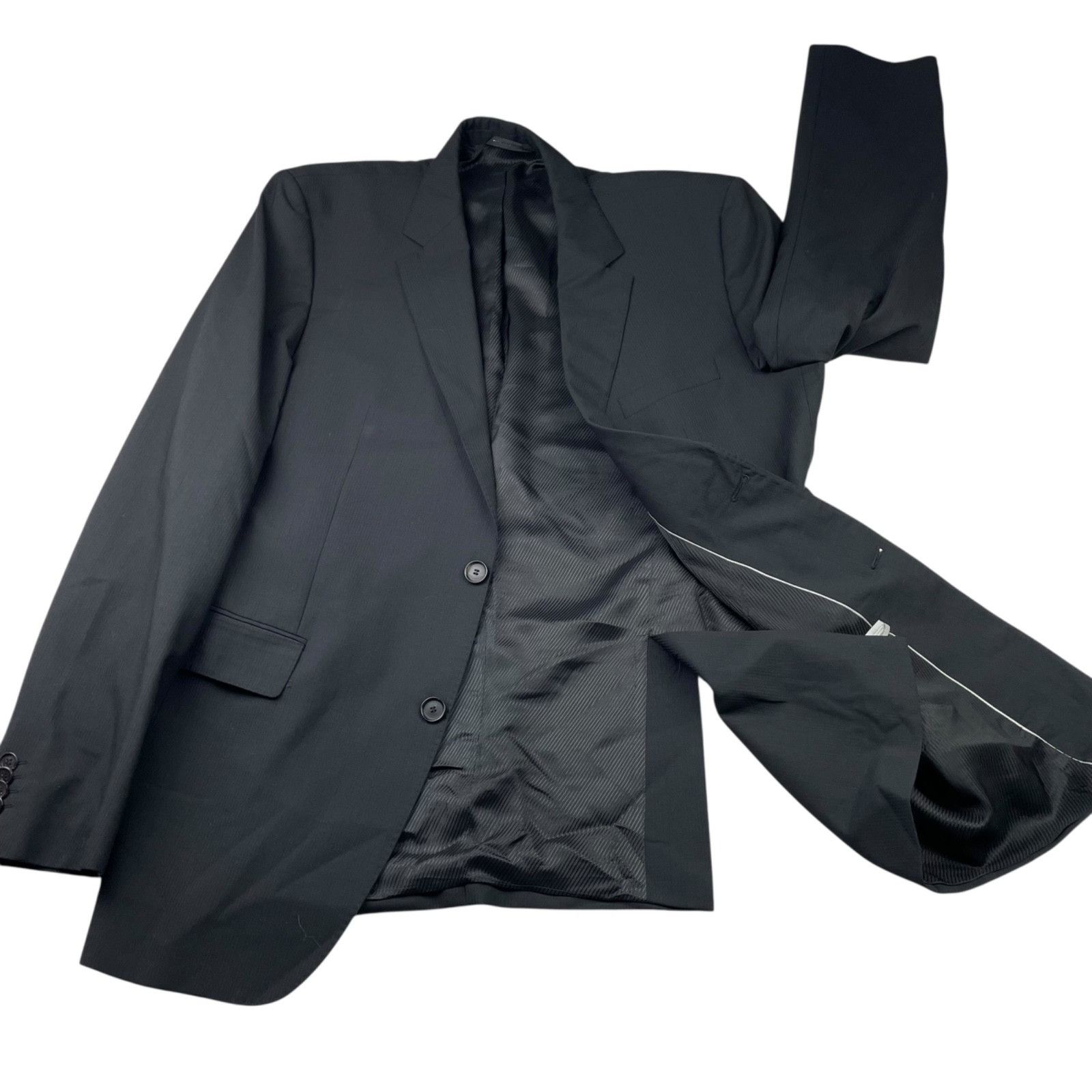 Hugo Boss Hugo Boss Men's James3/Sharp5 100% Wool 2-Button Blazer Blac Size 46L - 3 Thumbnail