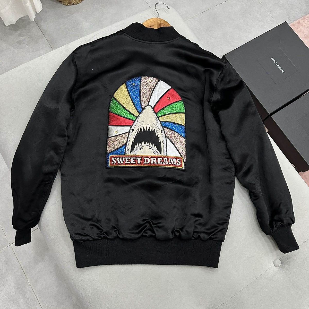 HEDI SLIMANE X SAINT LAURENT SWEET DREAMS BOMBER JACKET F34