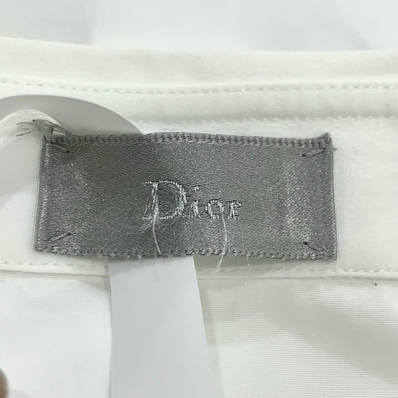 Dior Dior Mens White Argyle Embroidered Button-Up Shirt Size US M / EU 48-50 / 2 - 5 Thumbnail