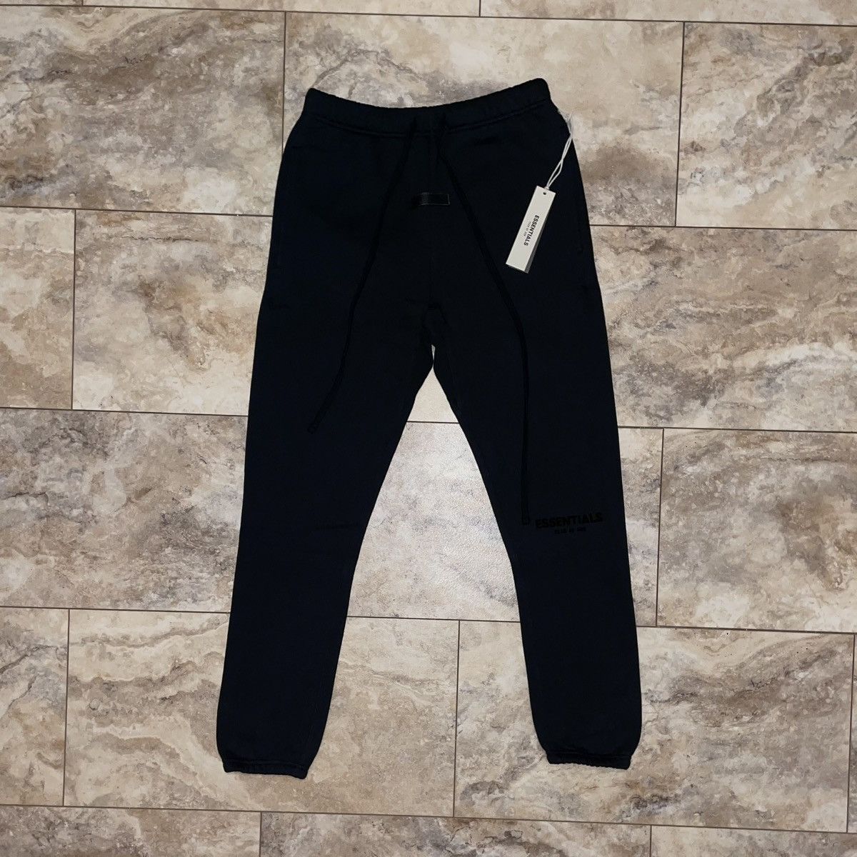 Fear of God Essentials Sweatpants Stretch Limo Black Small