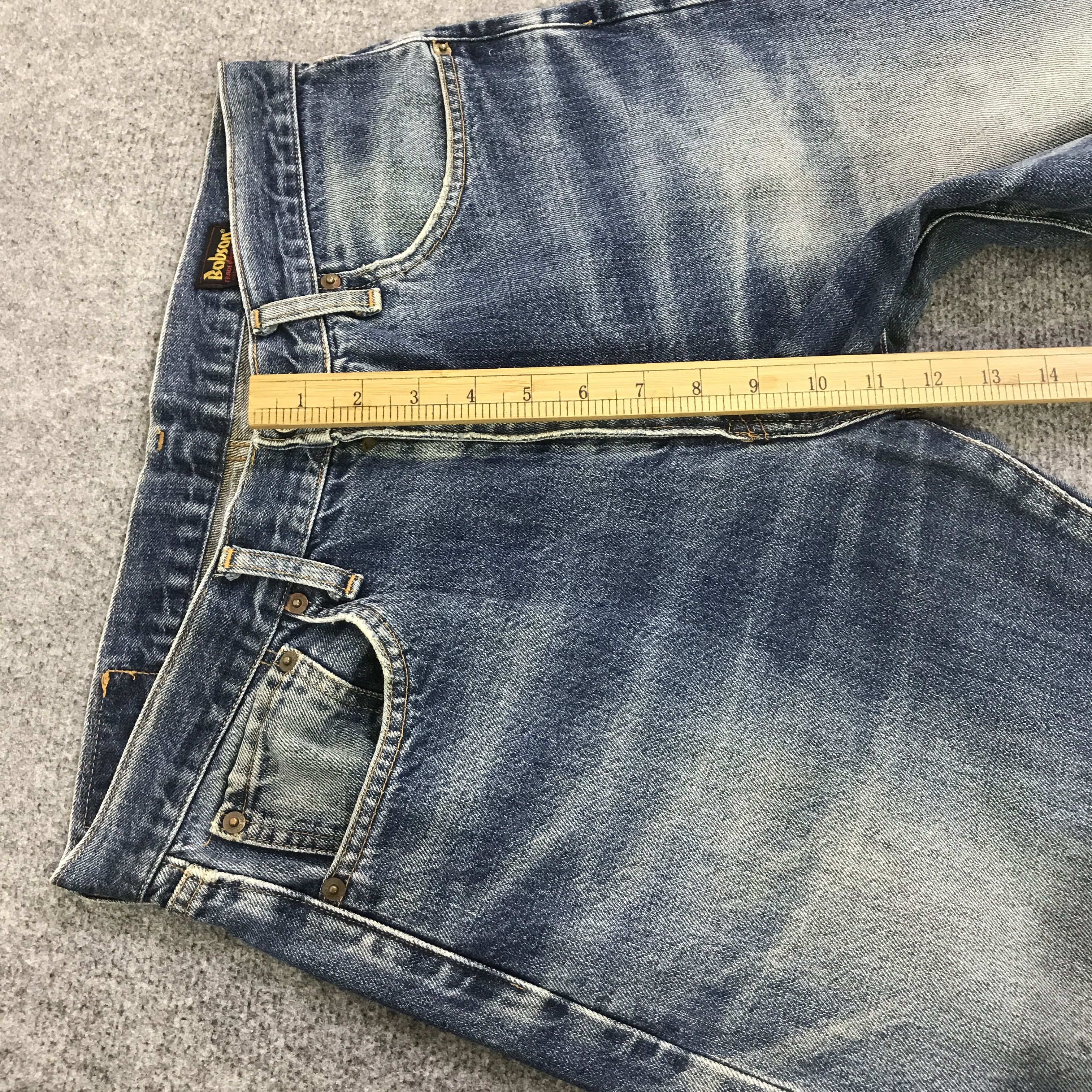 Japanese Brand bobson distressed Baggy denim pants K74B14 Size US 33 - 8 Thumbnail
