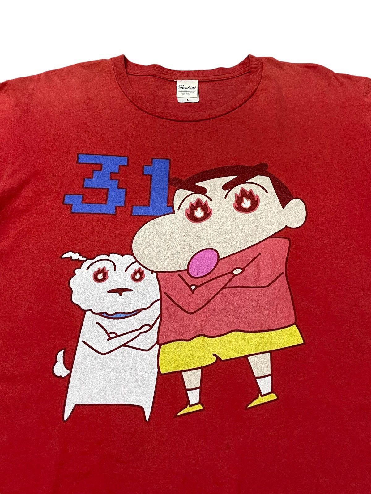 Anime × Cartoon Network × Vintage Vintage 90s Crayon Shinchan Action Kamen Rare Tshirt Size US L / EU 52-54 / 3 - 3 Thumbnail