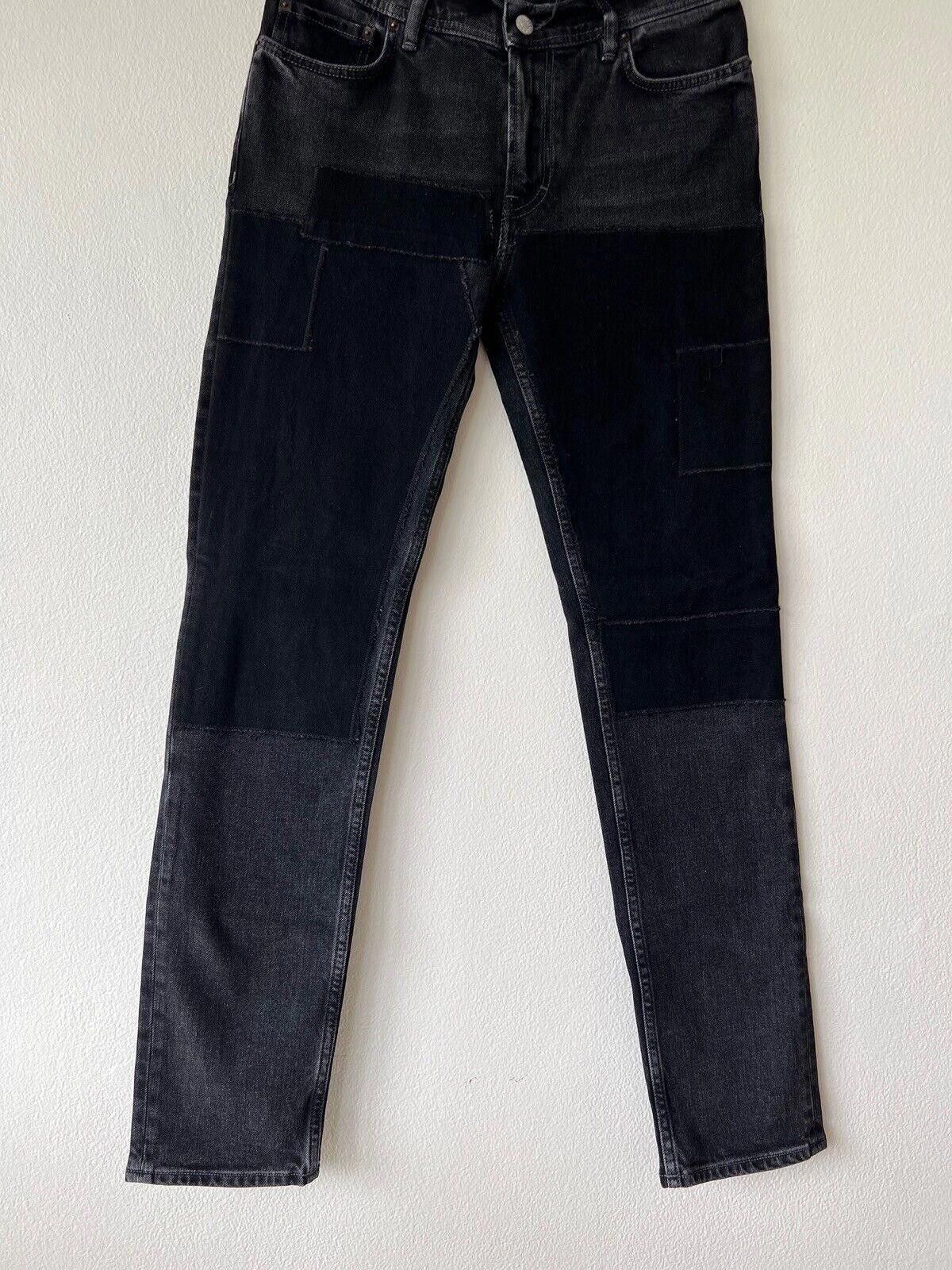 Acne Studios new Acne Studios bla konst jeans north black patch 31 x 30 Size US 31 - 3 Thumbnail