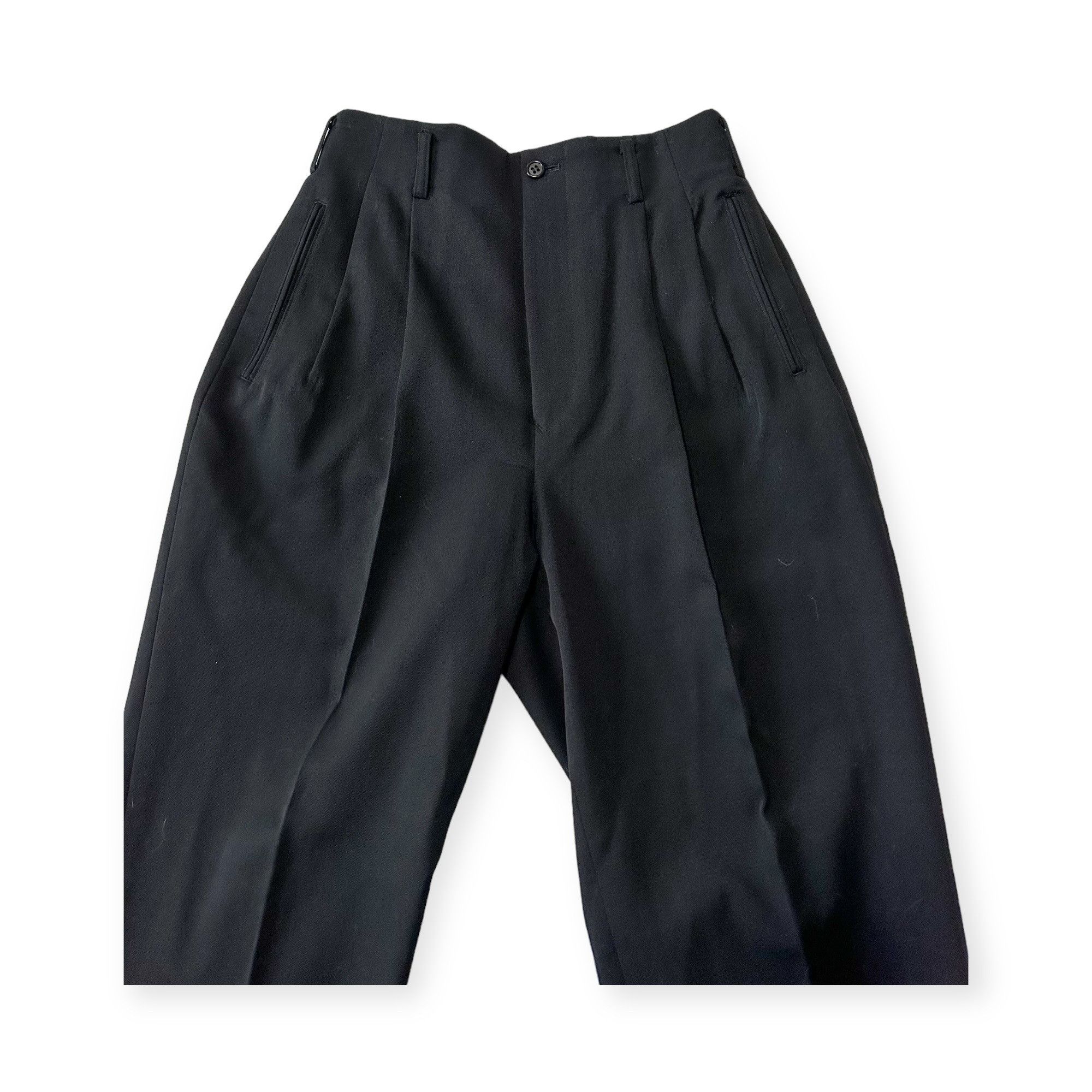 ATSURO TAYAMA × Vintage Vintage Atsuro Tayama Black Wool Trouser Pants, Vintage Size 26" / US 2 / IT 38 - 6 Thumbnail