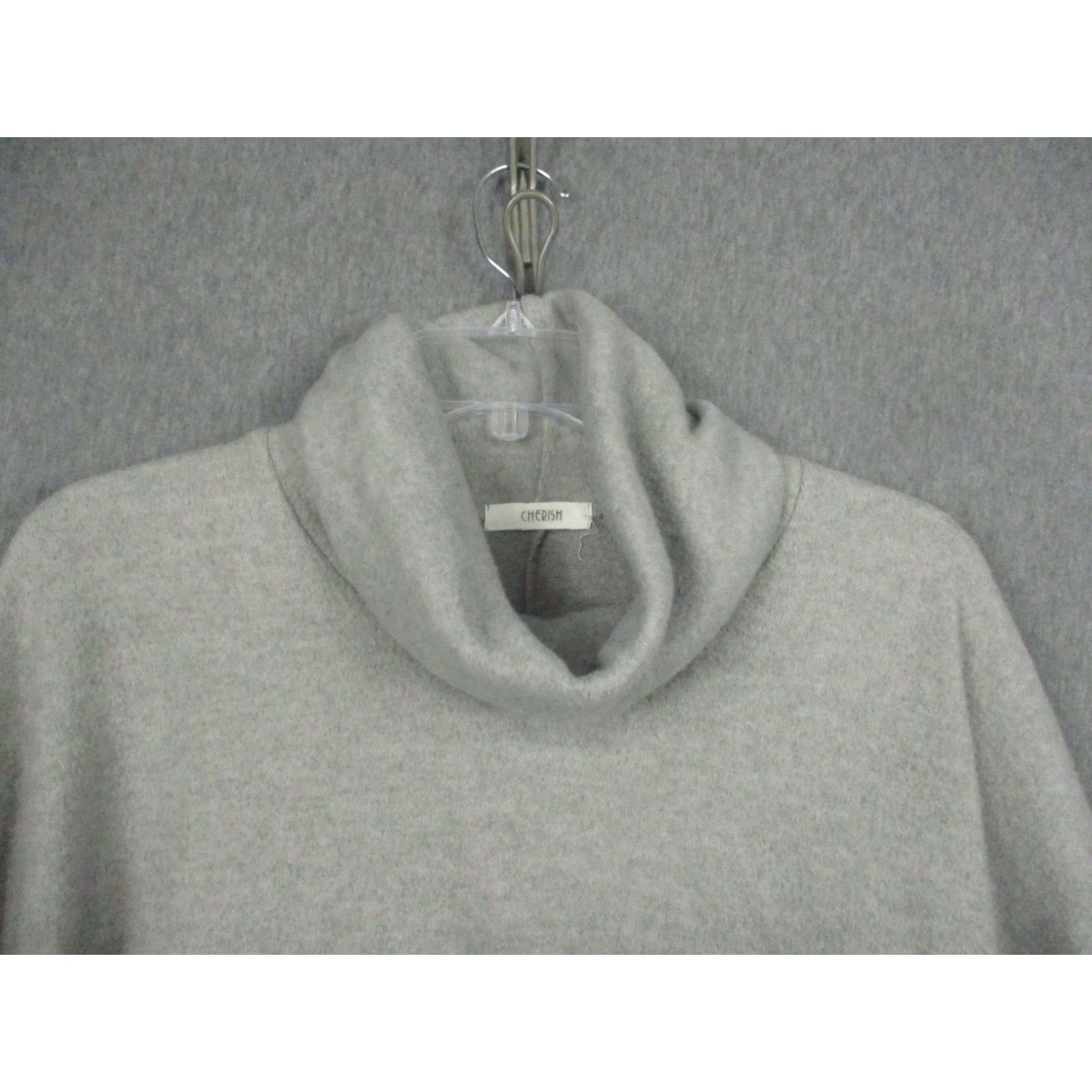 Vintage Cherish Womens M/L Gray Cowl Neck Dolman Oversized Knit Sweater Size M / US 6-8 / IT 42-44 - 4 Thumbnail