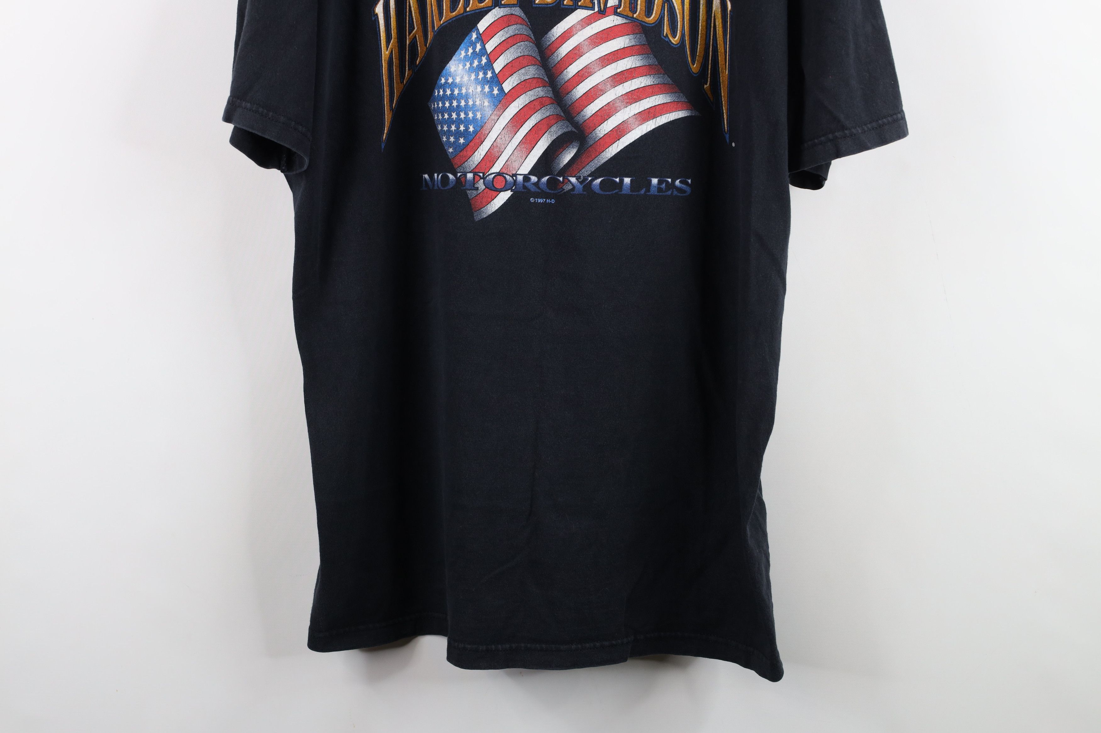 Harley Davidson × Vintage Vintage 90s Harley Davidson Logo New York City T-Shirt USA Size US XL / EU 56 / 4 - 3 Thumbnail