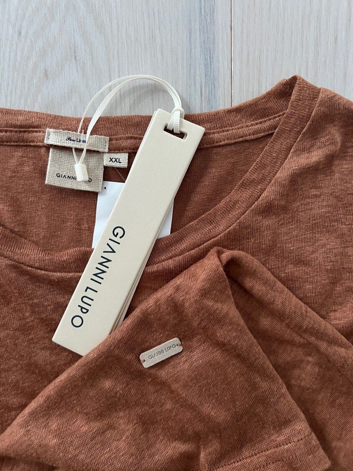 Other Gianni Lupo Linen Tee Mattone ( XXL ) Size US XXL / EU 58 / 5 - 2 Thumbnail