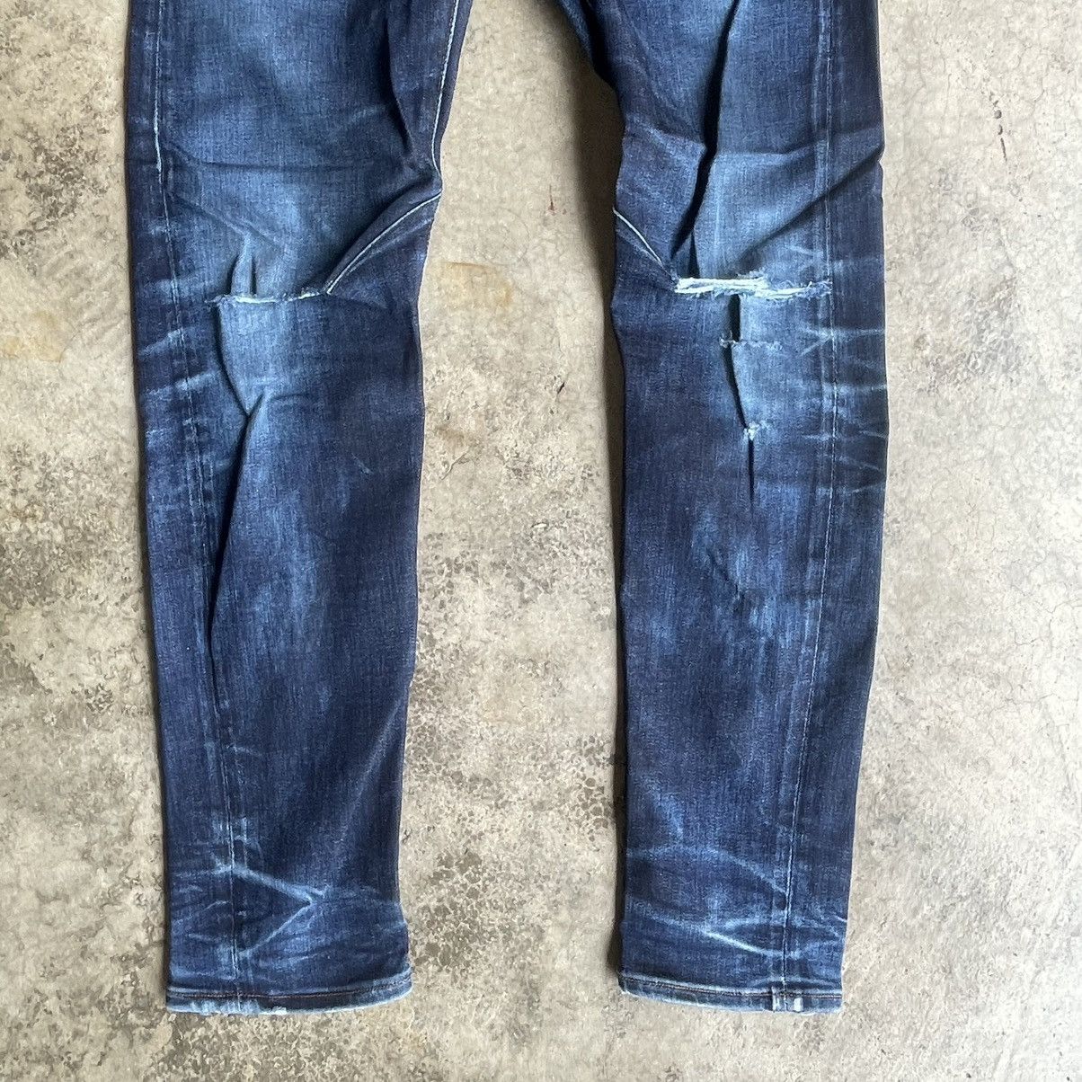 G-Star 🔥🇯🇵G Star Stoned Washed Ripped Distress Skinny Bikers Jeans Size US 30 / EU 46 - 3 Thumbnail